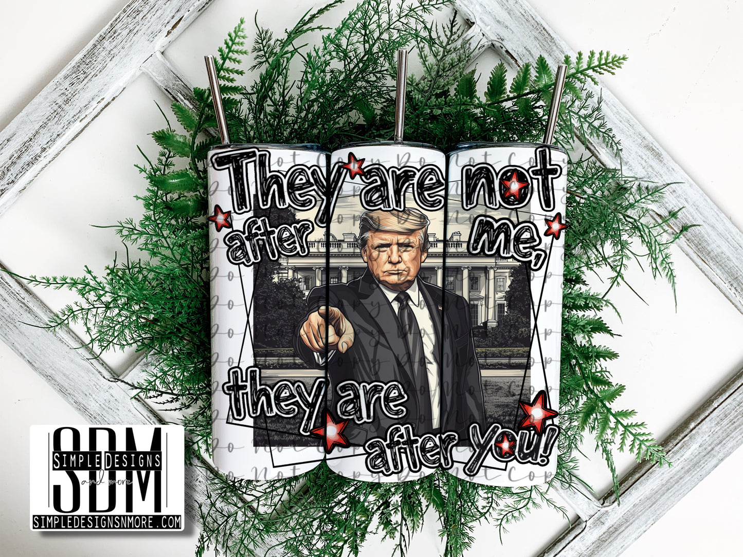 They’re Not After Me, They’re After You 20oz Straight Tumbler Sublimation Print