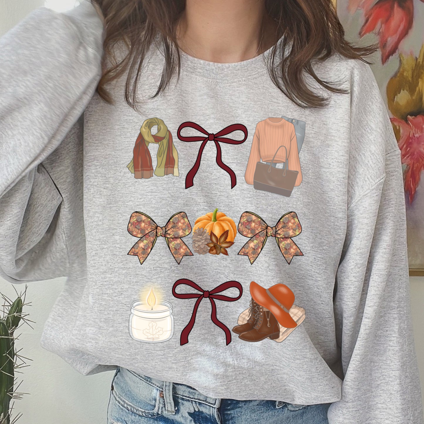 Cozy Fall Apparel Bows DTF Direct to Film Heat Transfer