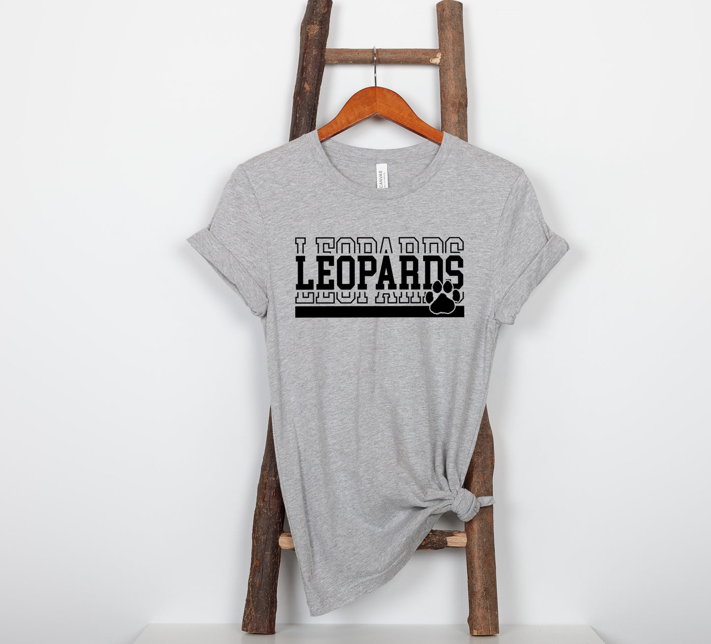 Black Leopards Stacked Custom Logo Heat Transfer DTF, Sublimation, DTF Direct to Film