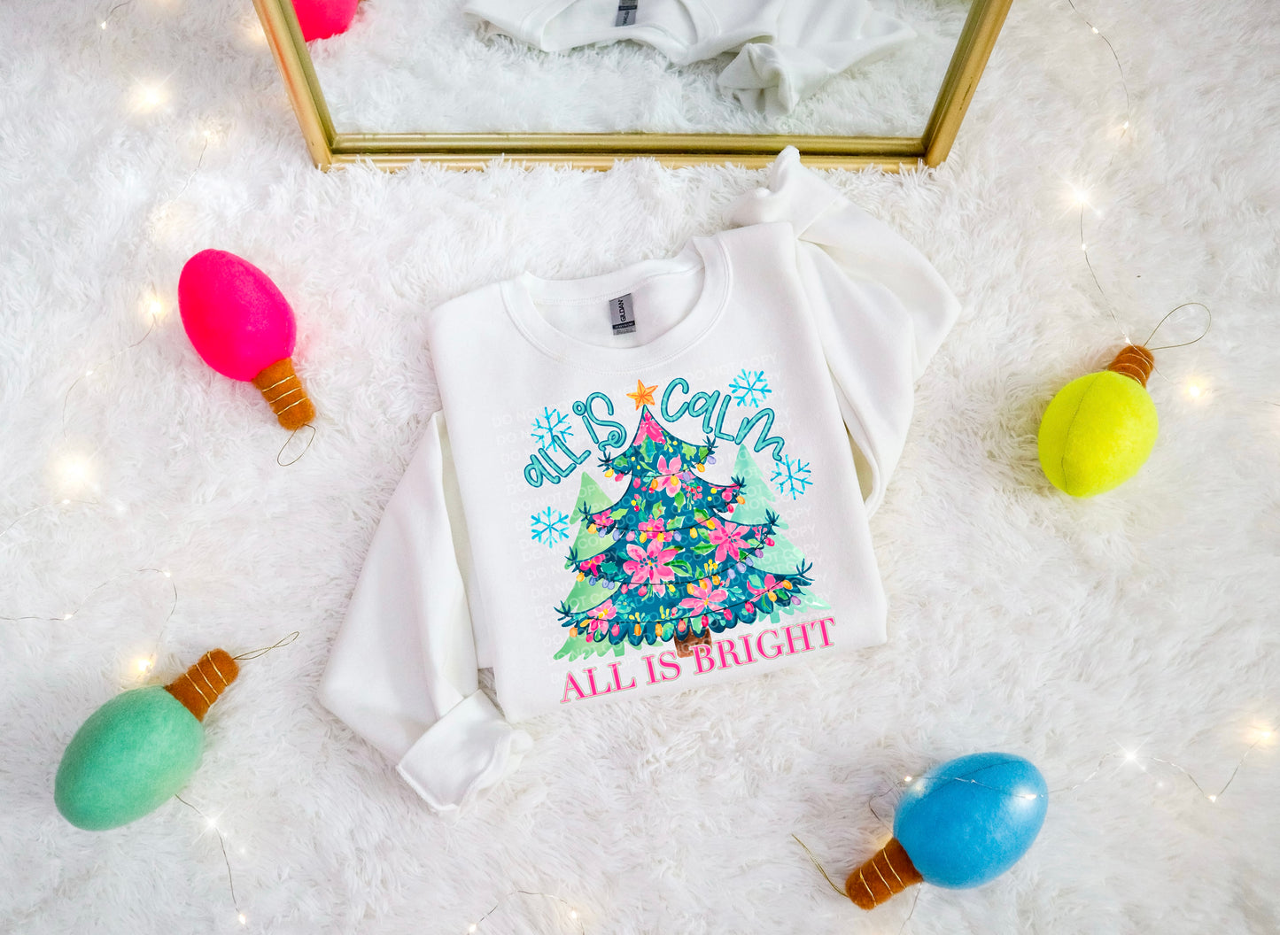 All is Calm All is Bright Heat Transfer Sublimation, Sublimation, DTF Direct to Film