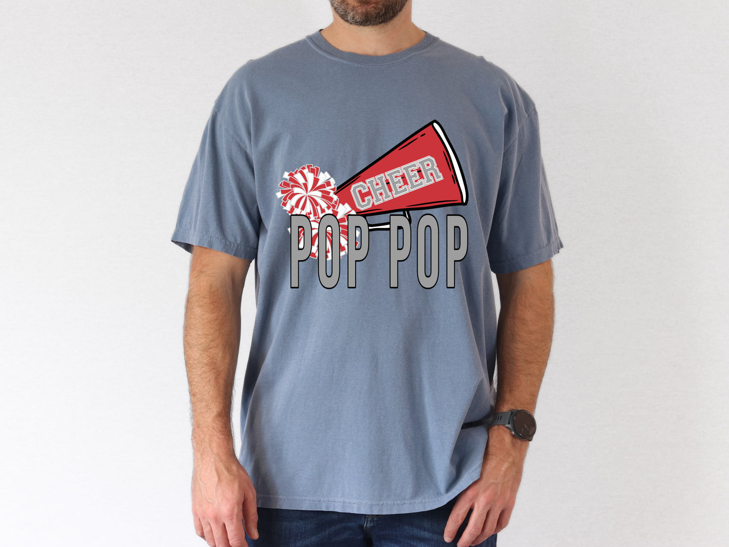 Cheer Pop Pop Custom/Exclusive File Print Heat Transfer Sublimation, Sublimation, DTF Direct to Film