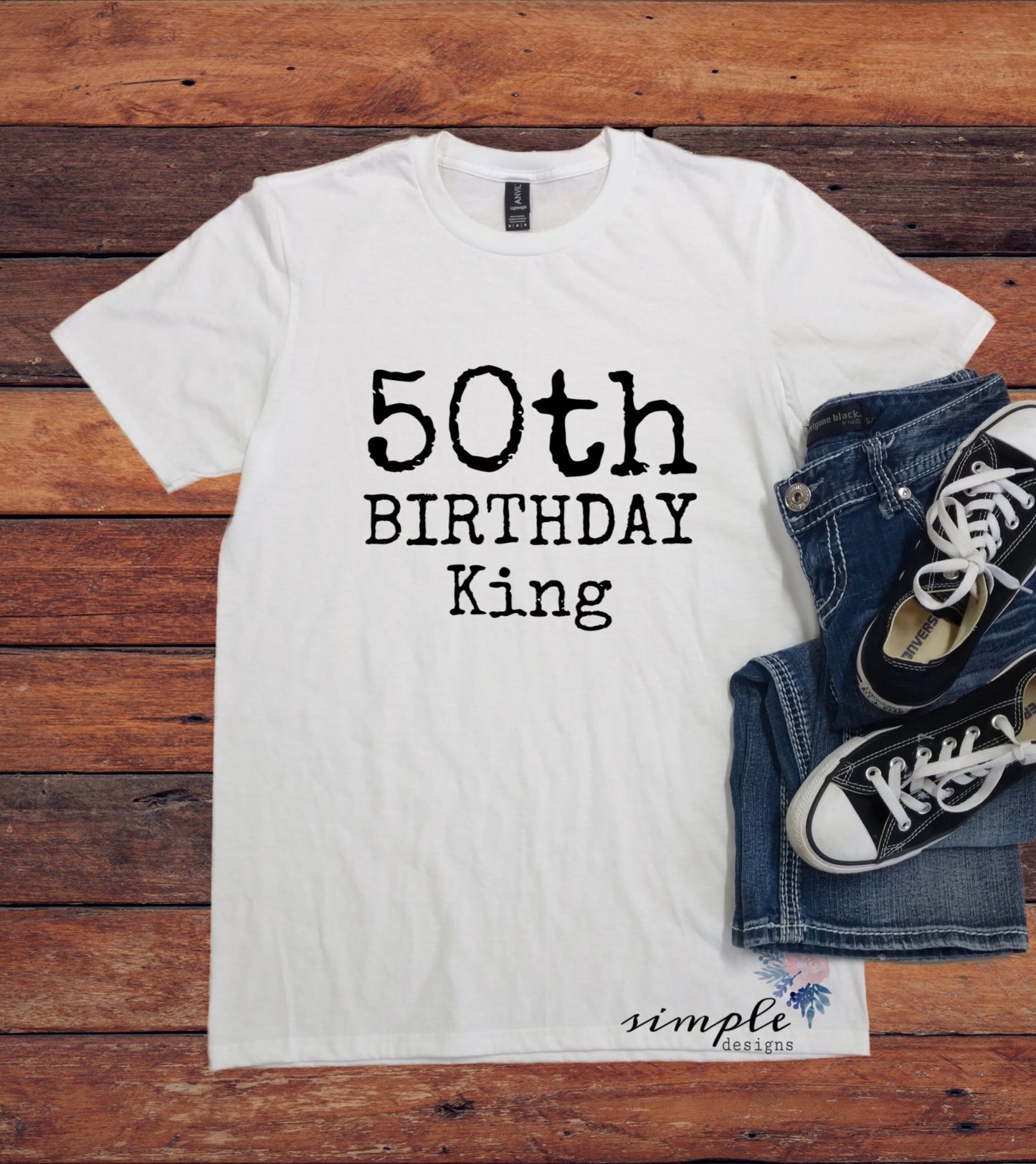 50th Birthday king Heat Transfer Sublimation, Sublimation, DTF Direct to Film