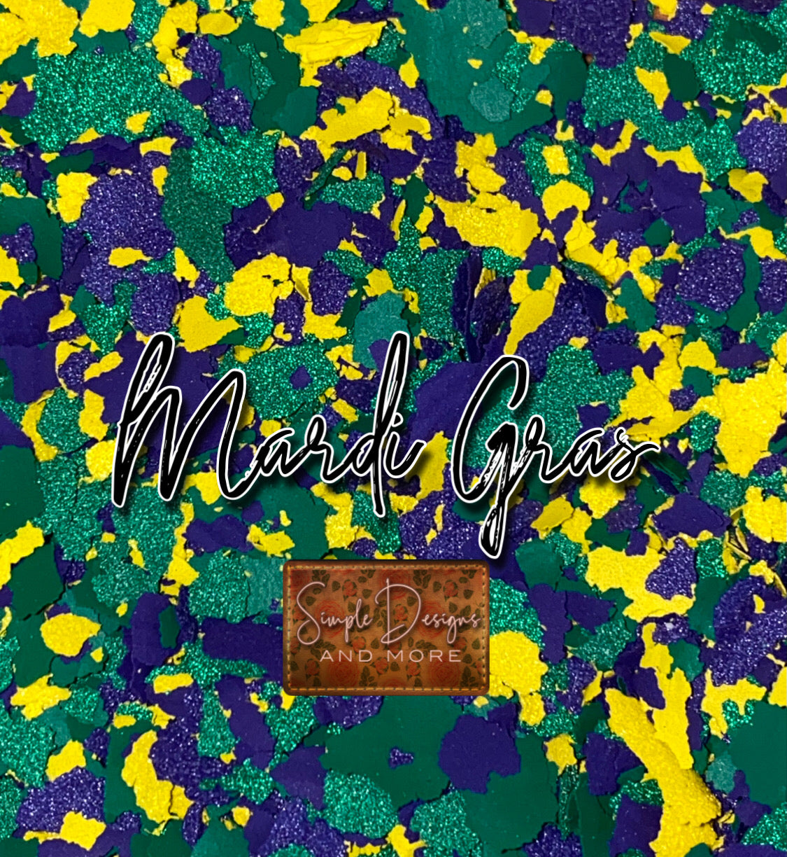 Mardi Gras Screen Print Confetti, T-shirt Sprinkles, Garment Sprinkles, Shirt Decoration