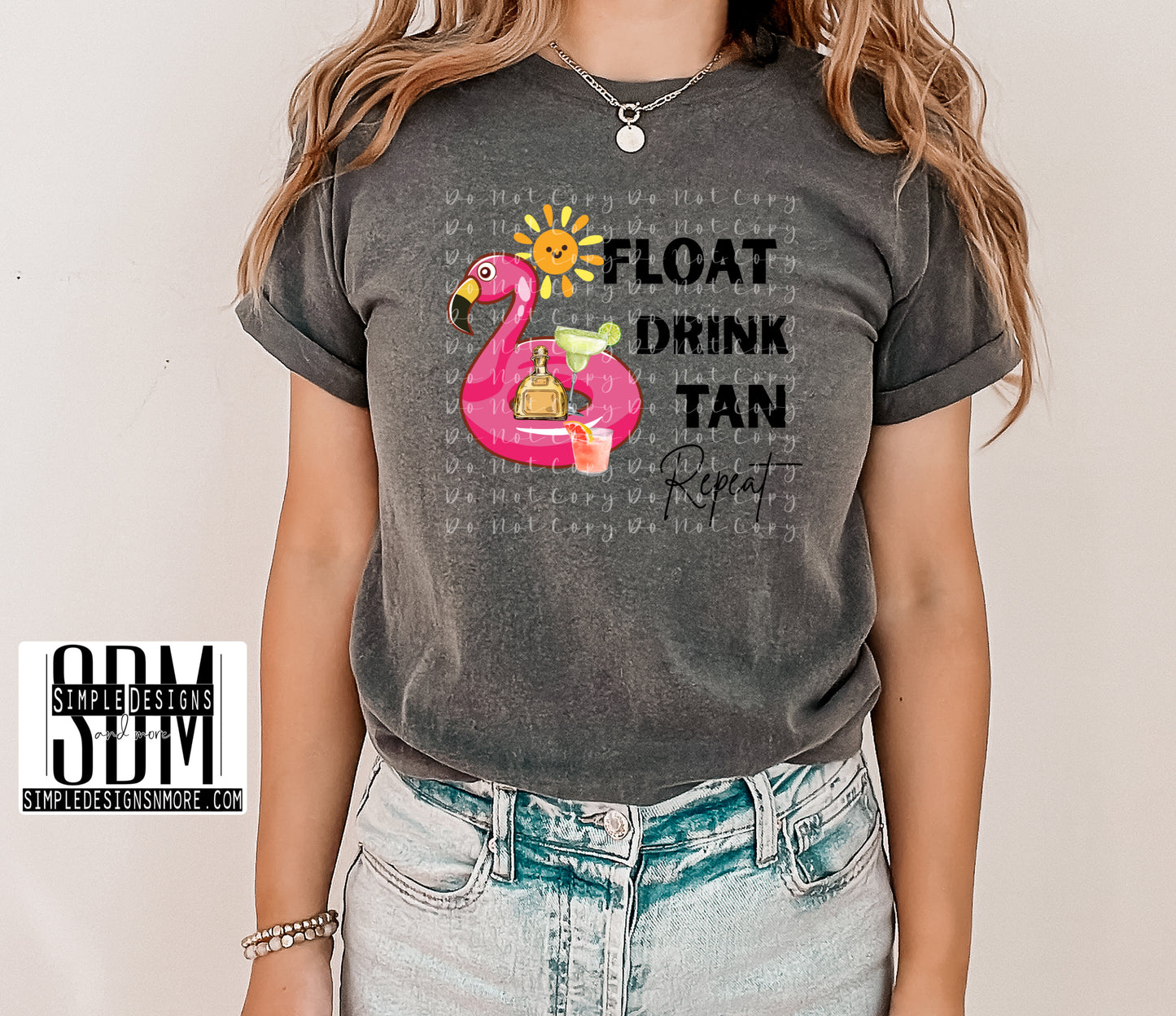 Float Drink Tan Heat Transfers, Sublimation, DTF Direct to Film Heat Transfer