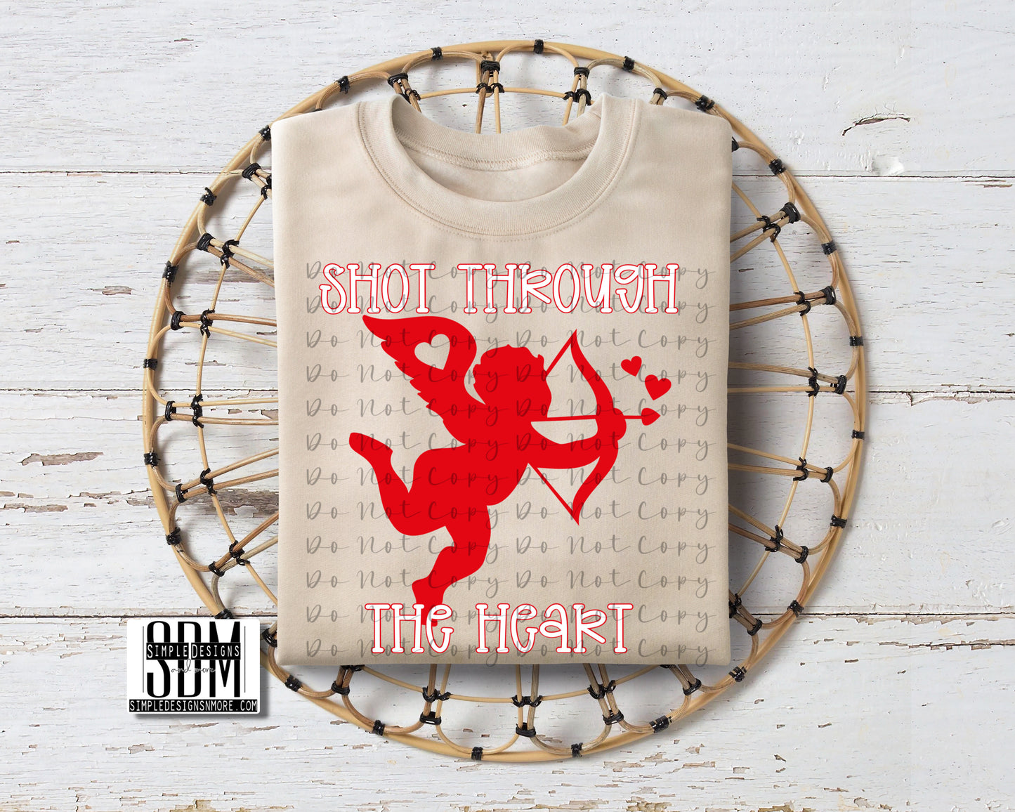 Shot Through the Heart Heat Transfer Sublimation, Sublimation, DTF Direct to Film