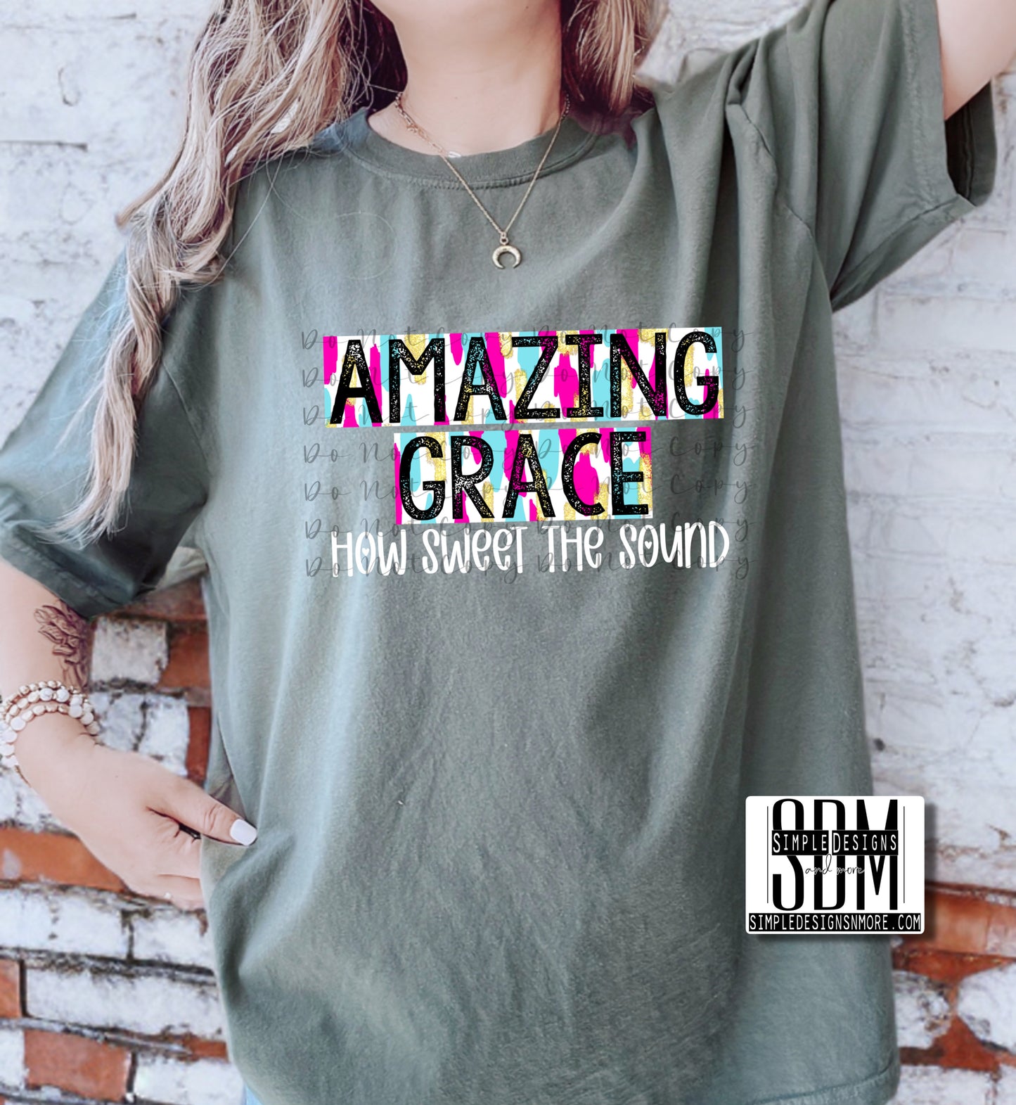 Amazing Grace How Sweet the Sound Brushstroke Comfort Color T-shirt, Bella Canvas Tees