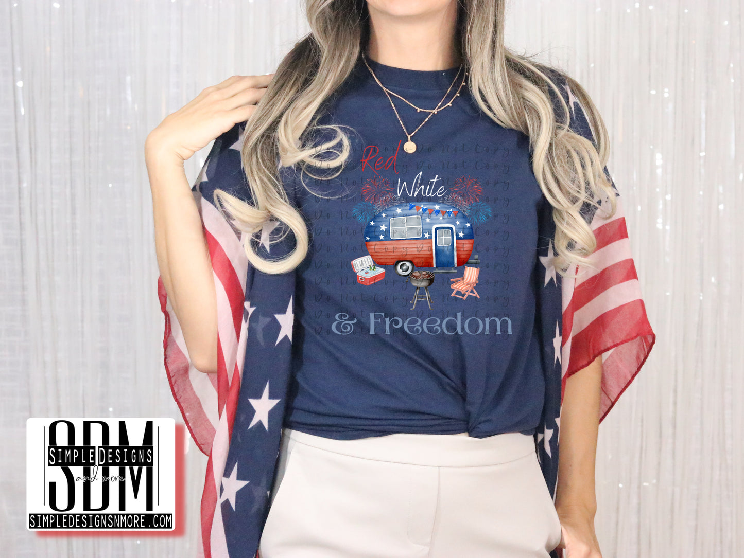 Red White and Freedom 4th of July, USA, Independence Day Heat Transfer Sublimation, Sublimation, DTF Direct to Film
