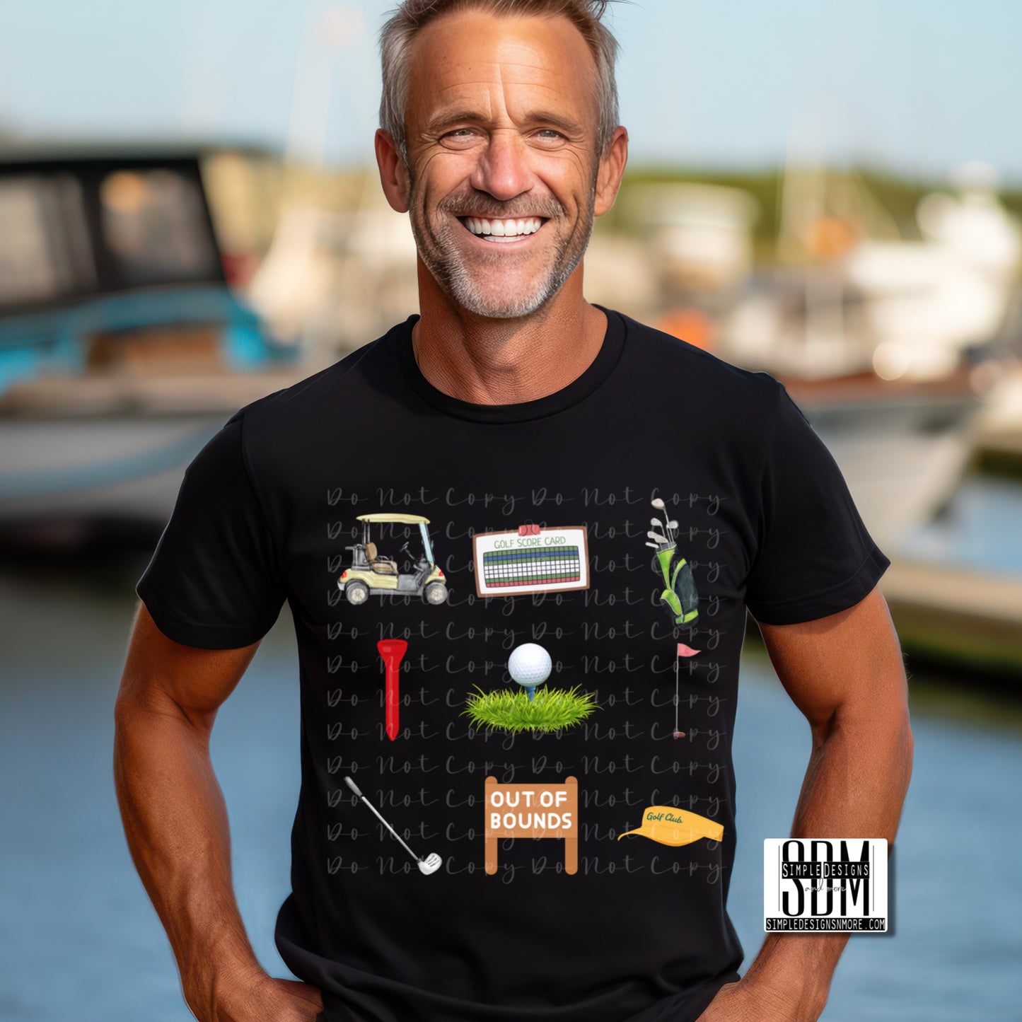 Golf Collage Heat Transfer DTF, Sublimation, DTF Direct to Film