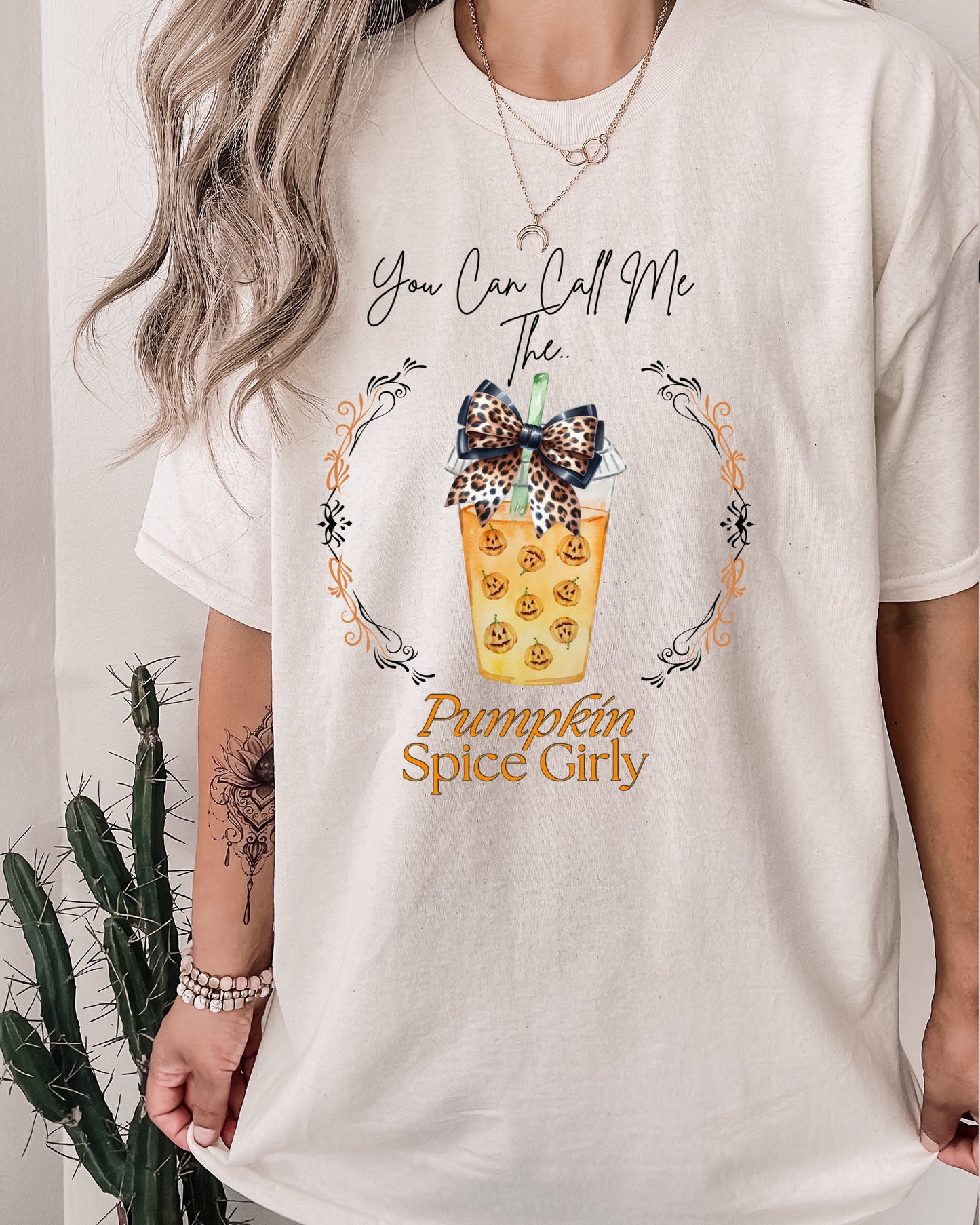 Wreath You Can Call Me Pumpkin Spice Girly Heat Transfer DTF, Sublimation, DTF Direct to Film