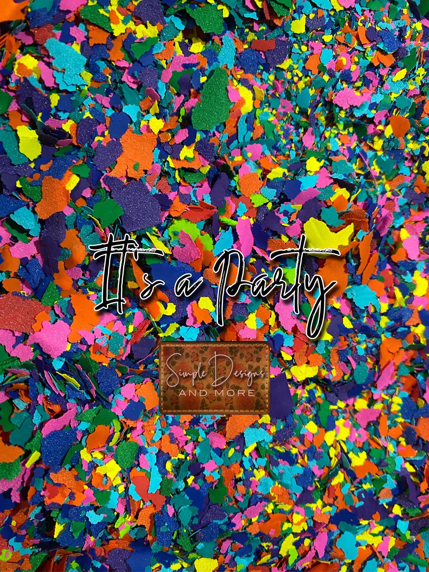 It’s a Party Screen Print Confetti, T-shirt Sprinkles, Garment Sprinkles, Shirt Decoration