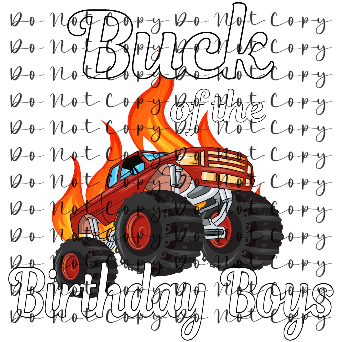 Buck Monster Truck Heat Transfer Sublimation, Sublimation, DTF Direct to Film