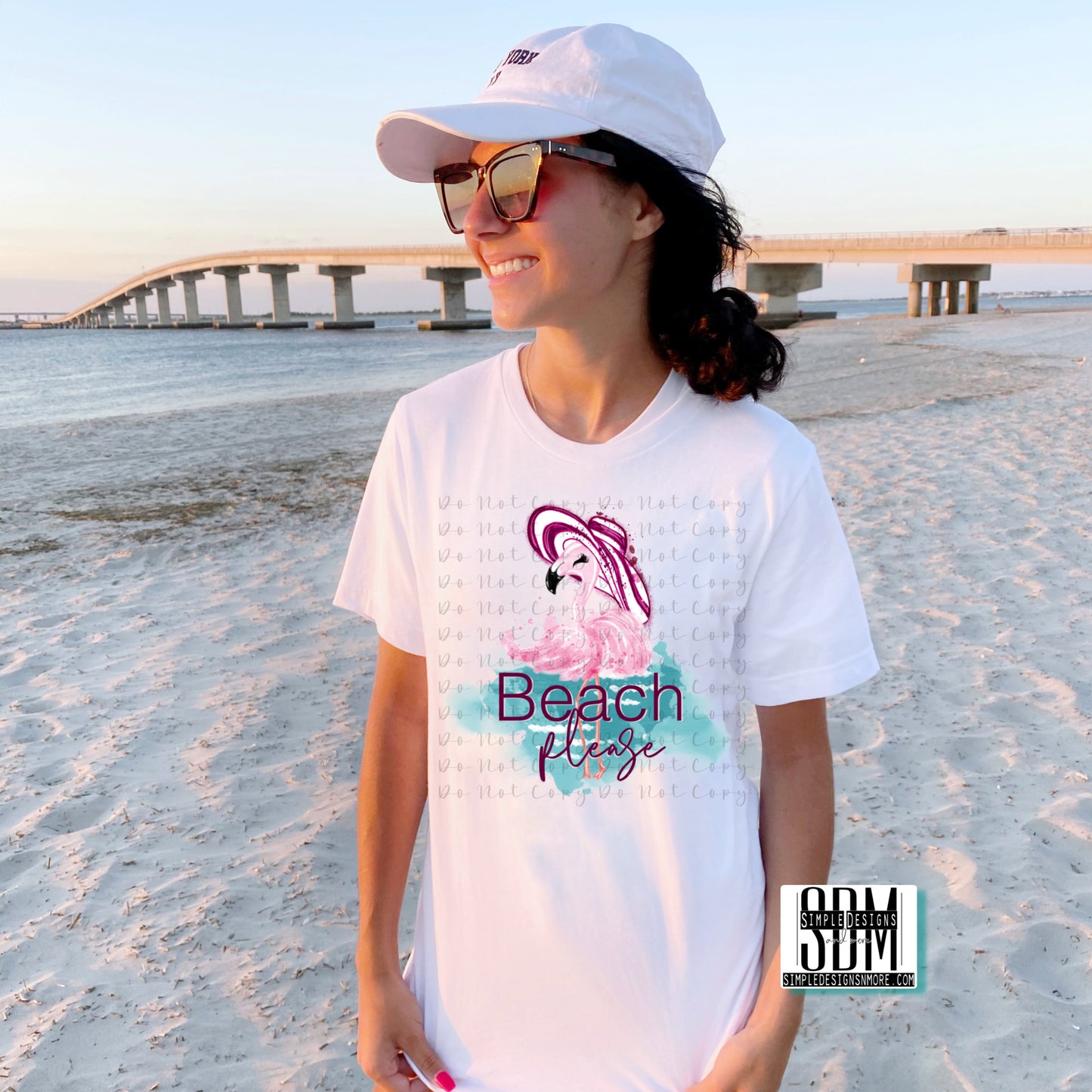 Flamingo Beach Please Heat Transfers, Sublimation, DTF Direct to Film Heat Transfer