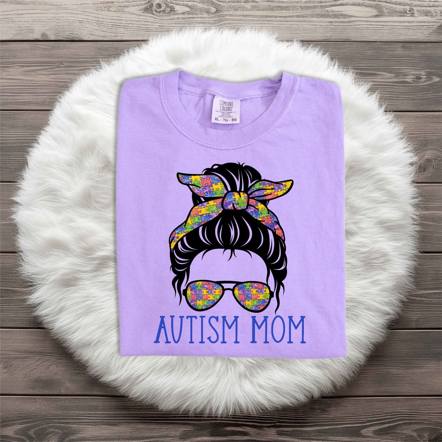 Autism Mom, Sublimation, DTF Direct to Film Heat Transfer