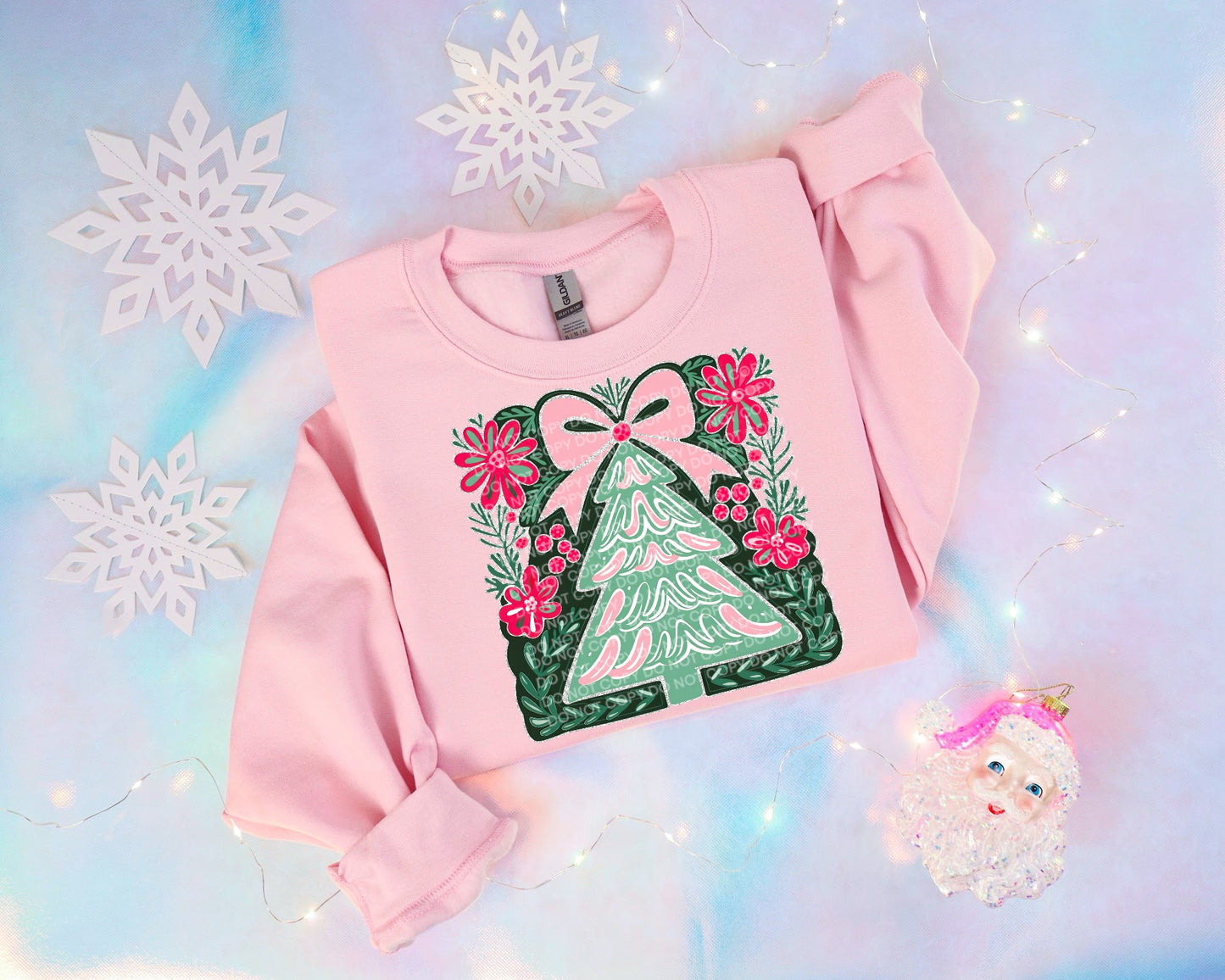 Preppy Christmas Tree Heat Transfer Sublimation, Sublimation, DTF Direct to Film