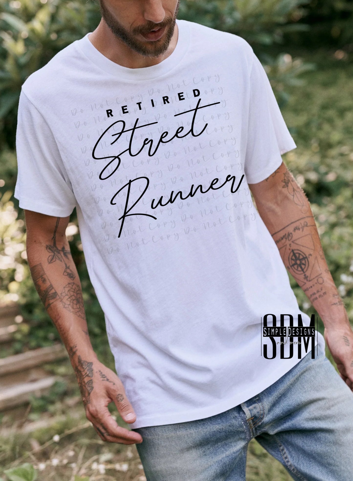 Retired Street Runner Black Heat Transfer Sublimation, Sublimation, DTF Direct to Film