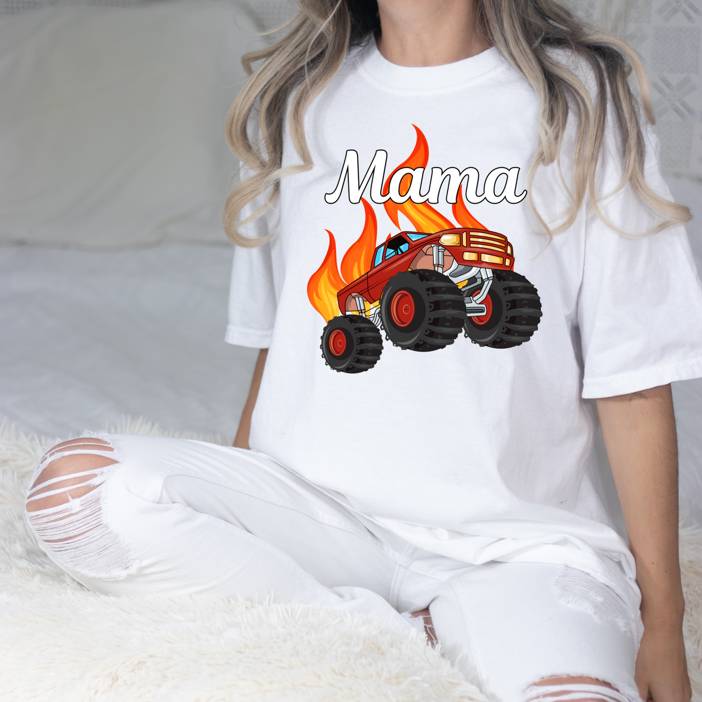 Mama Monster Truck Heat Transfer Sublimation, Sublimation, DTF Direct to Film