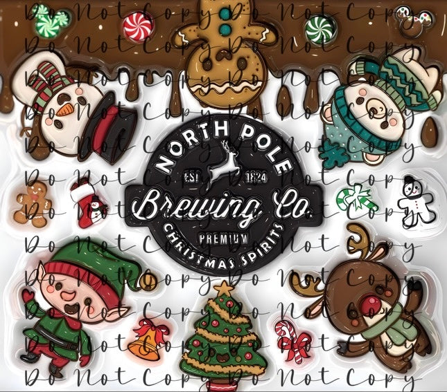 North Pole Brewing Co. 20oz Straight Tumbler Sublimation Print