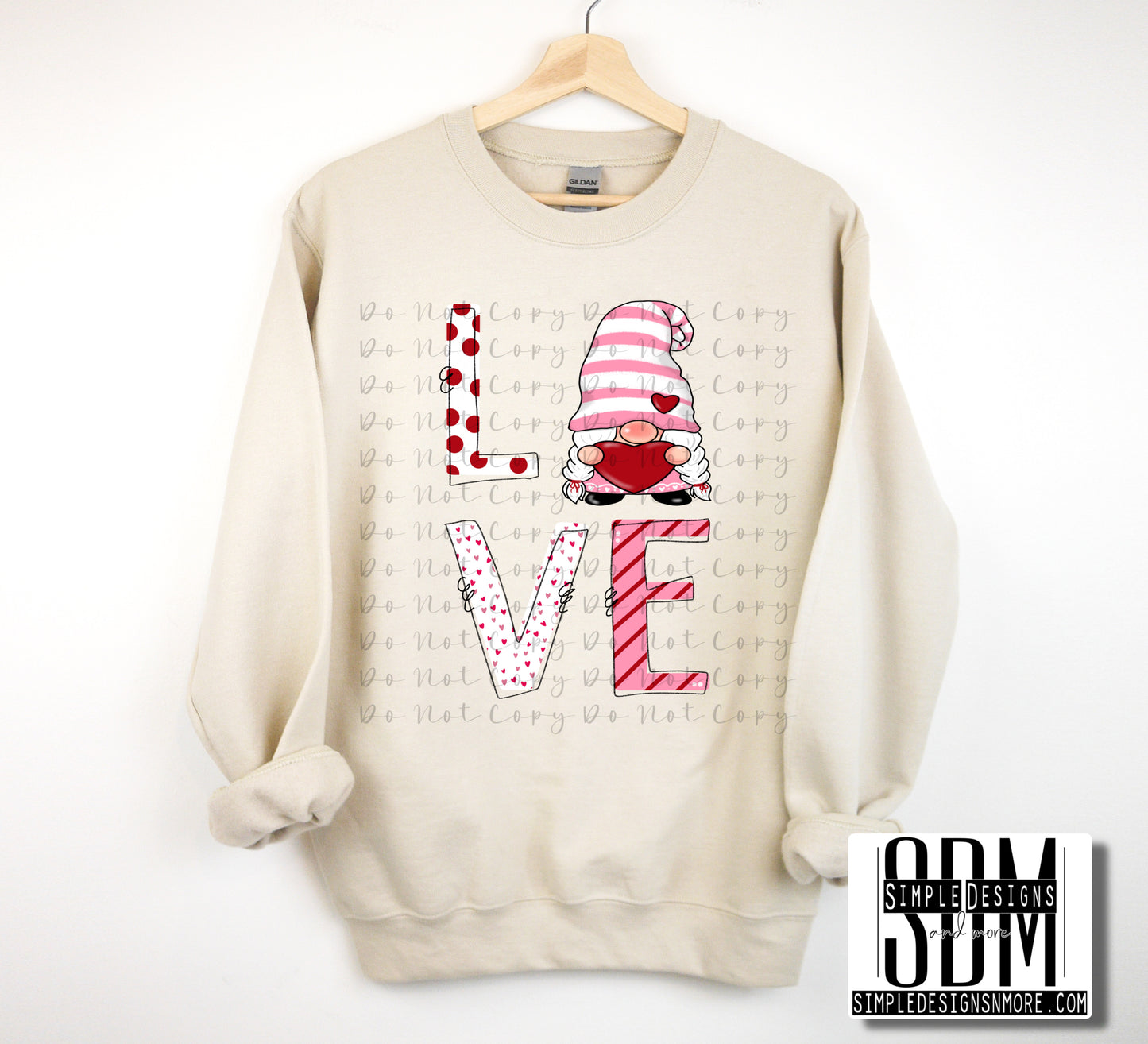 Gnome Letters Heat Transfer Sublimation, DTF Direct to Film (Valentines)