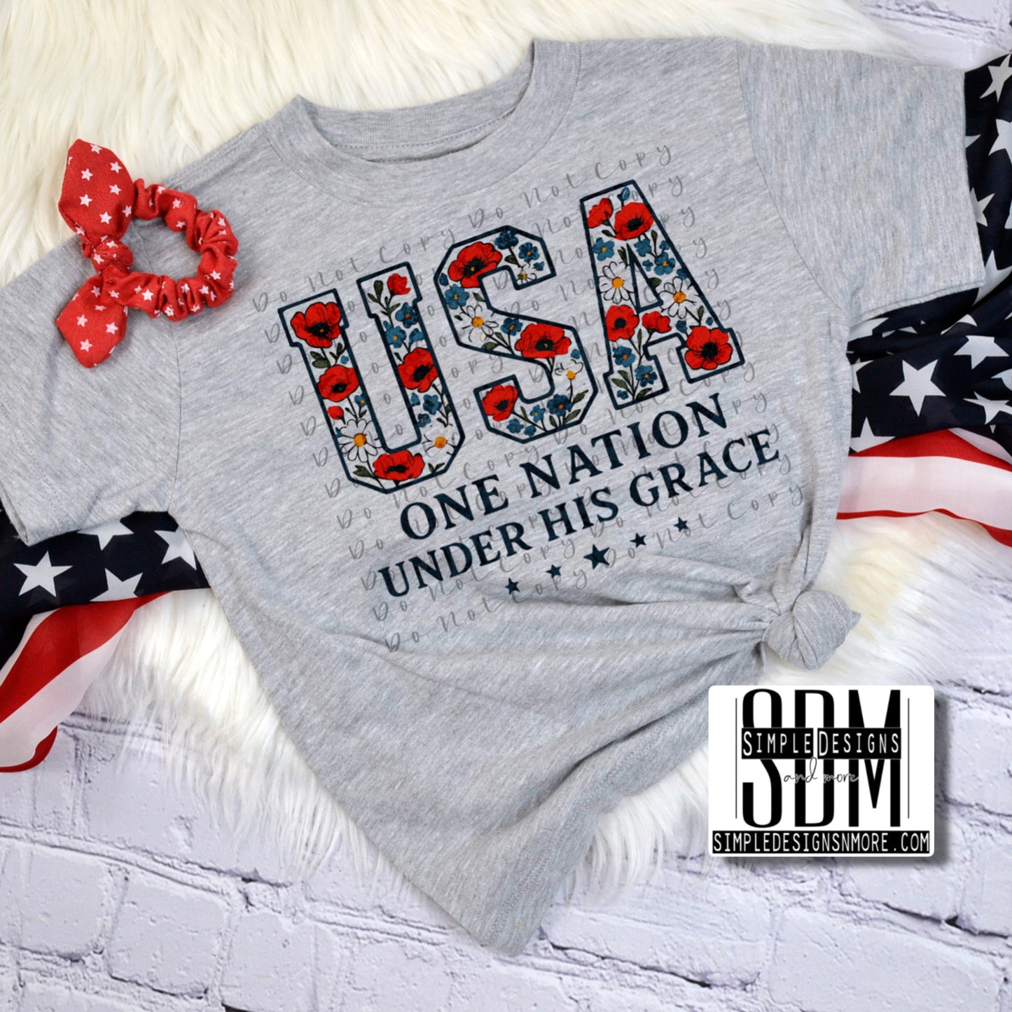 USA One Nation Under His Grace Independence Day Heat Transfer Sublimation, Sublimation, DTF Direct to Film