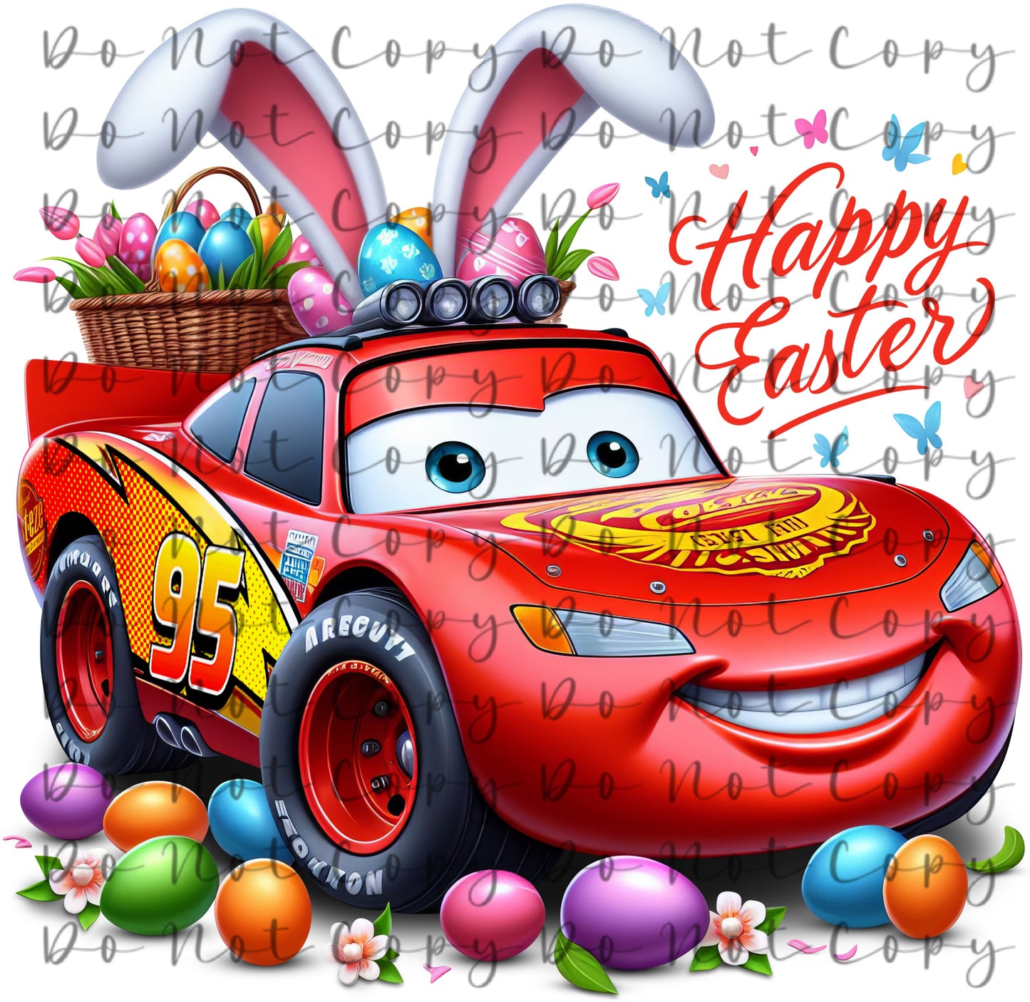 Donna Custom Easter Car Heat Transfer Sublimation, Sublimation, DTF Direct to Film