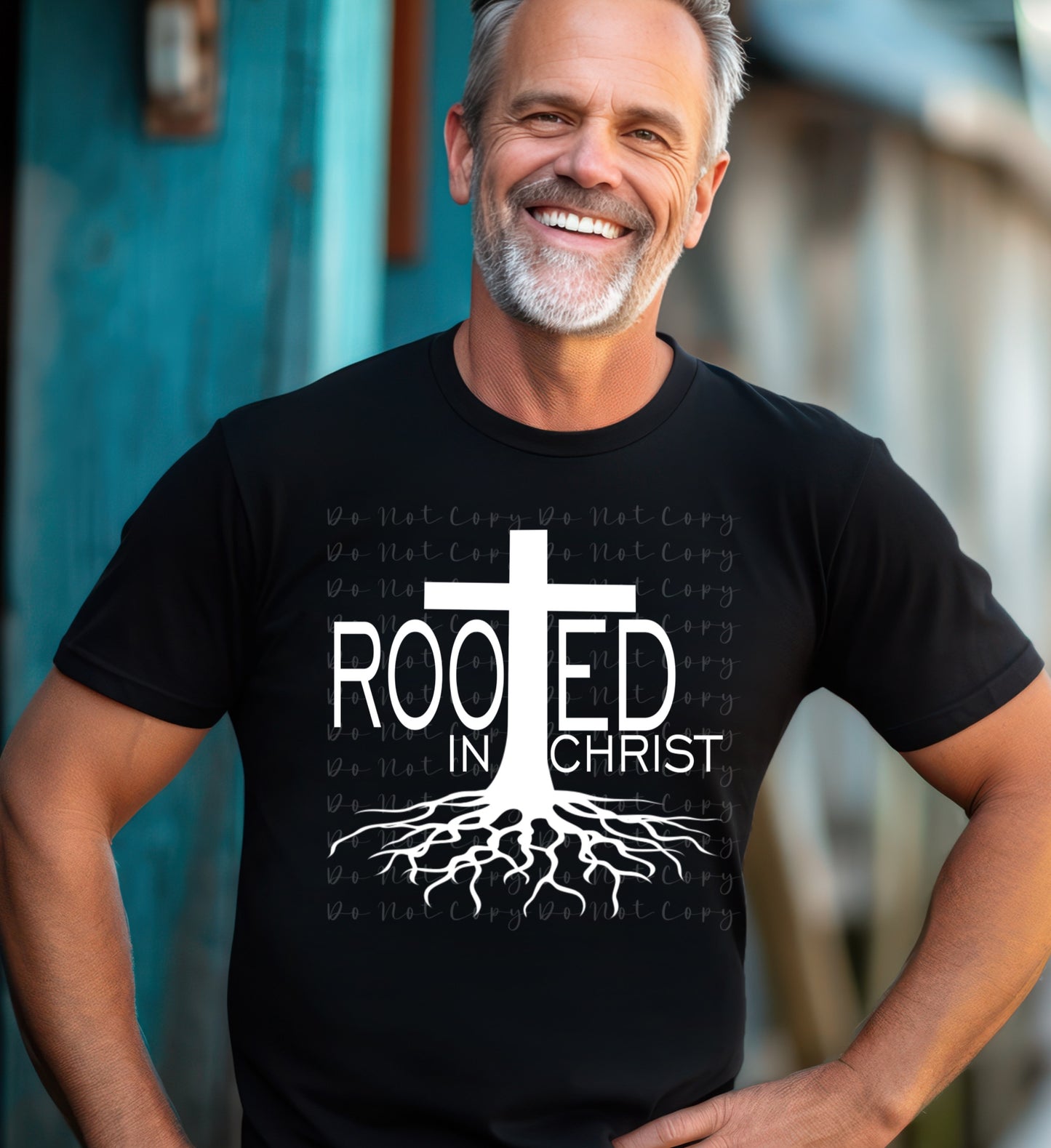 Rooted In Christ (White) Heat Transfers, Sublimation, DTF Direct to Film Heat Transfer