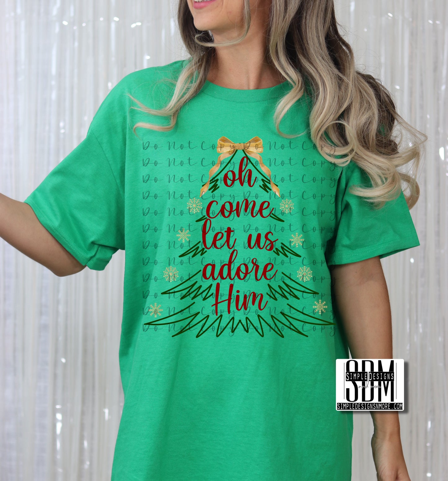 Oh Come Let Us Adore Him Heat Transfer Sublimation, Sublimation, DTF Direct to Film (Copy)