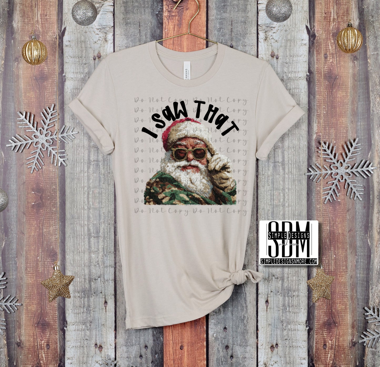 Santa I Saw That Camo (Faux yarn) Heat Transfer Sublimation, Sublimation, DTF Direct to Film