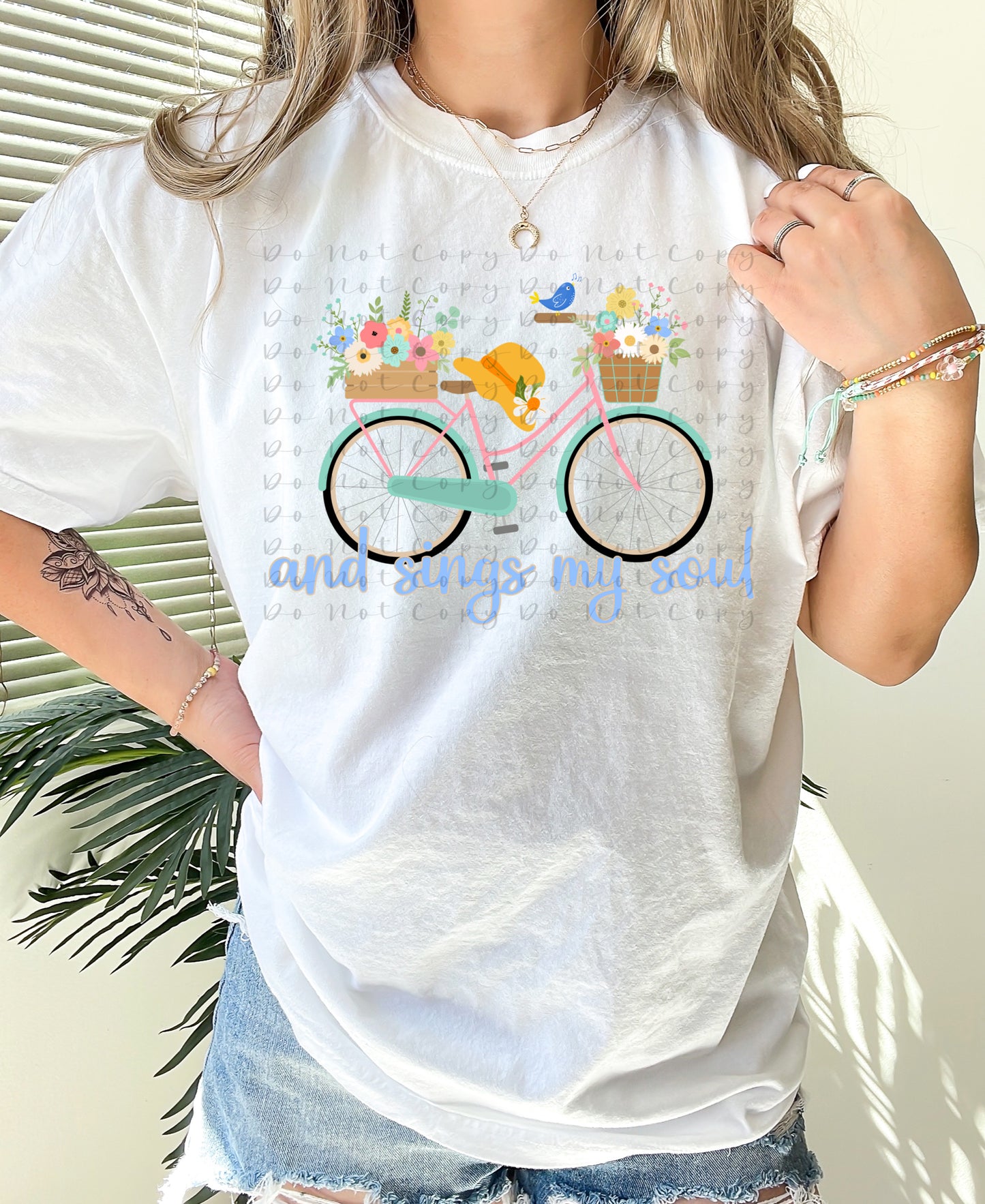 And Sings my Soul (Bike) DTF Direct to Film Heat Transfer