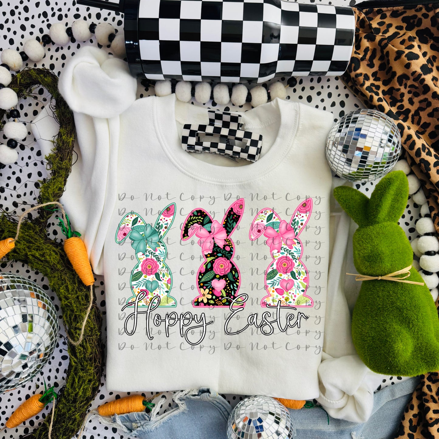 Hoppy Easter Heat Transfer Sublimation, Sublimation, DTF Direct to Film