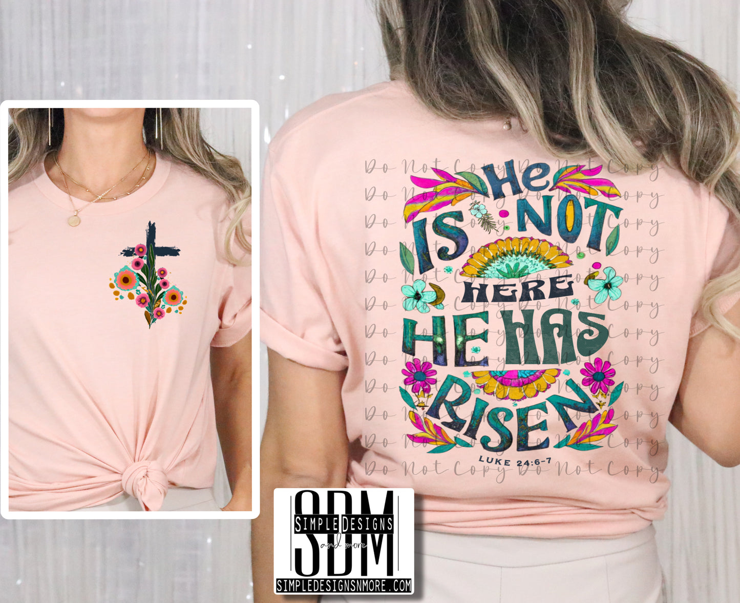 Cross with Flowers Heat Transfer Sublimation, Sublimation, DTF Direct to Film