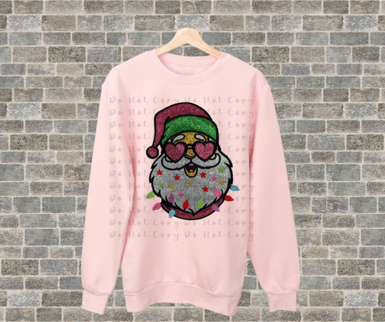 Whimsy Santa Embroidery Patch, Glitter, Embriodery, Sequin, Accents