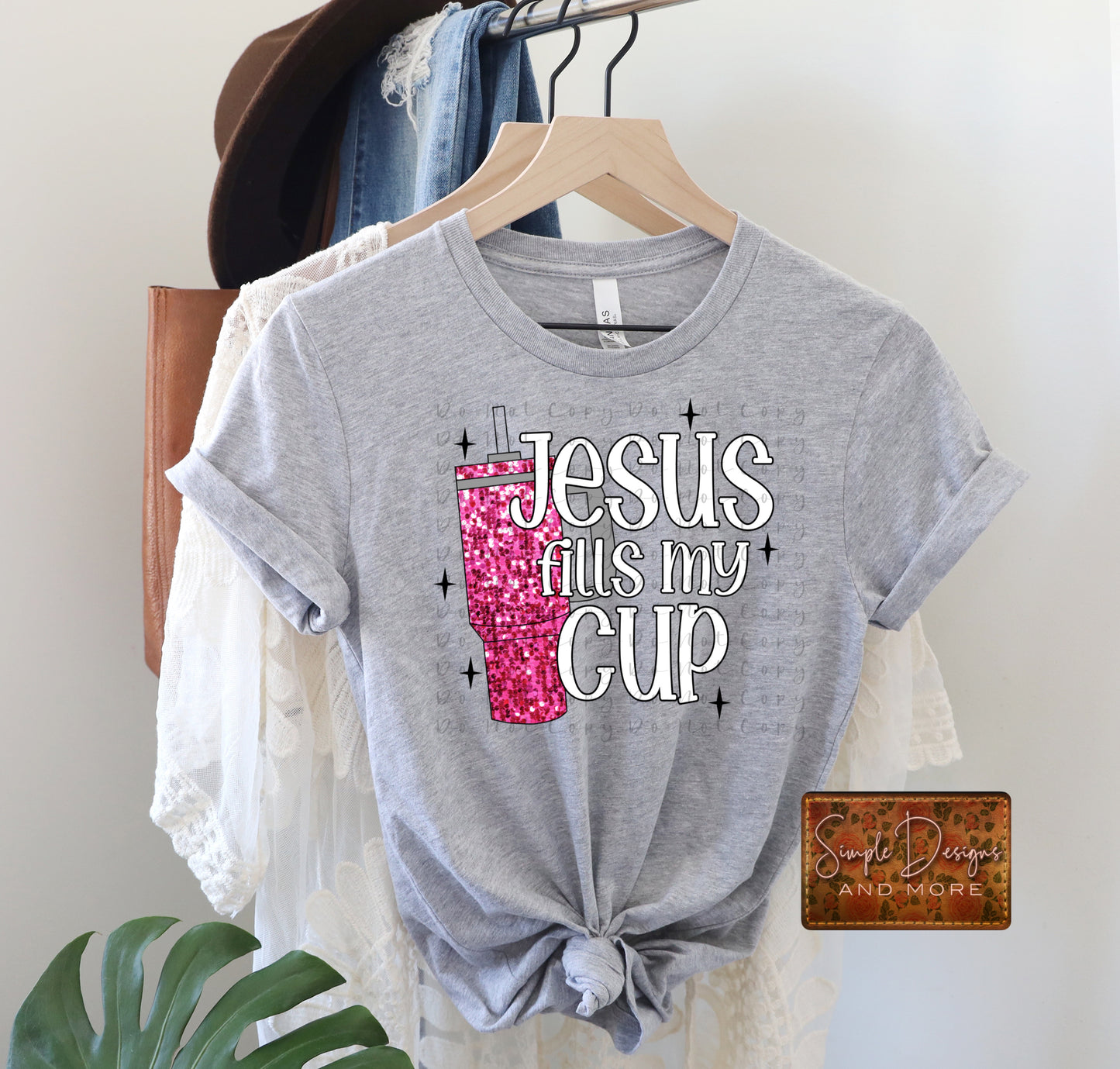 Jesus Fills My Cup Heat Transfer Sublimation, Sublimation, DTF Direct to Film