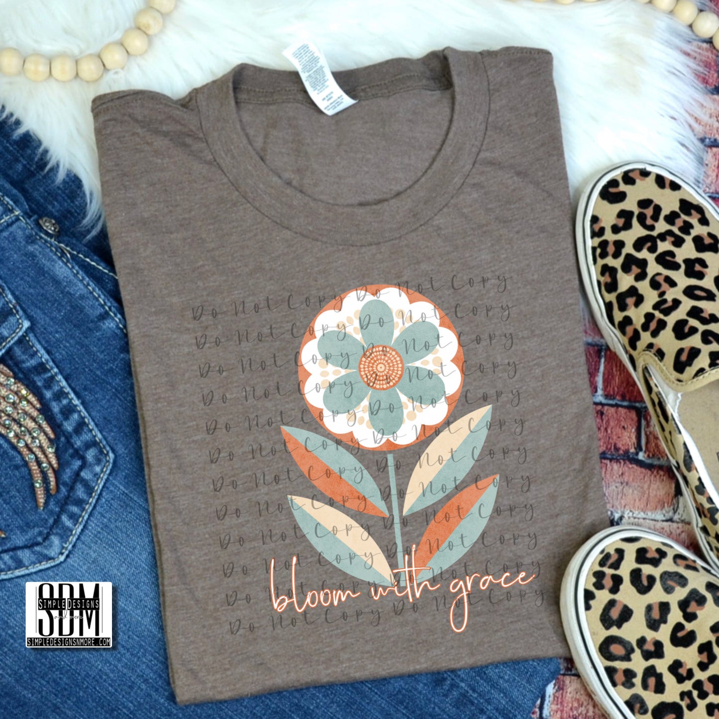 Bloom With Grace Heat Transfer Sublimation, Sublimation, DTF Direct to Film