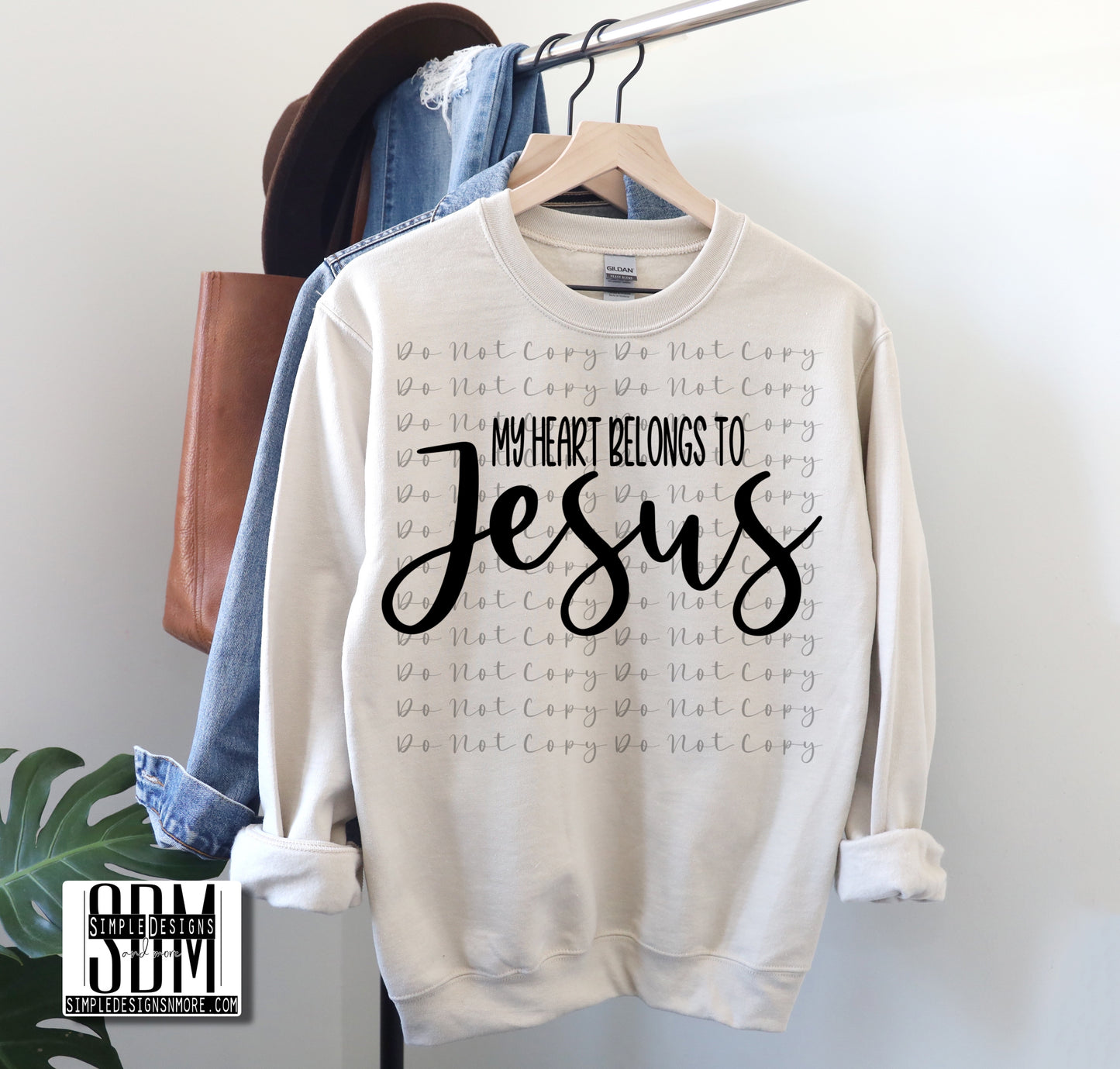My Heart Belongs to Jesus (Black) DTF Direct to Film Heat Transfer