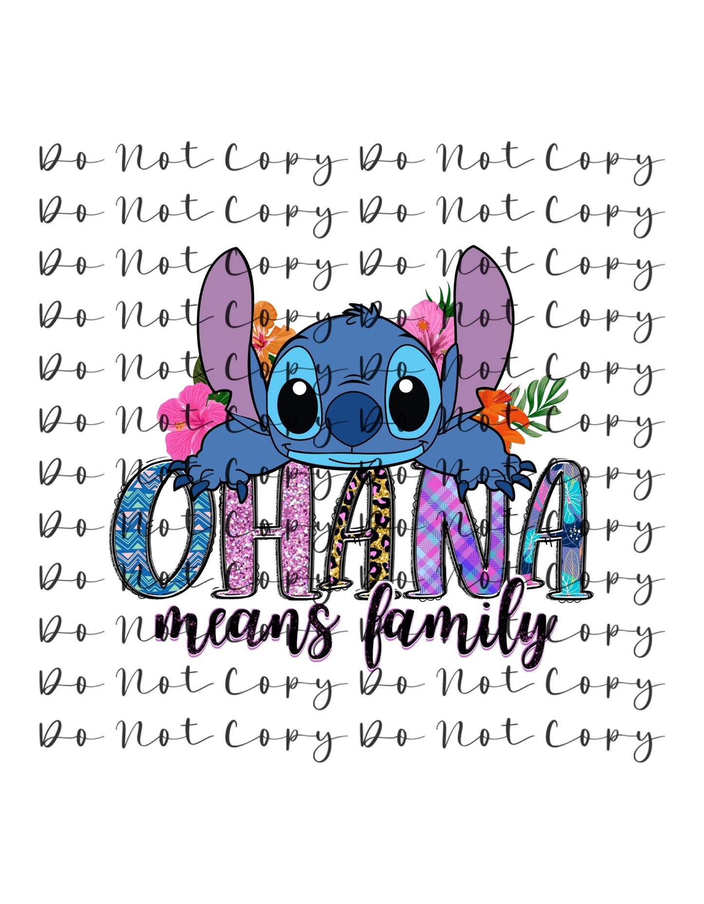 Donna Custom Ohana Heat Transfer Sublimation, Sublimation, DTF Direct to Film
