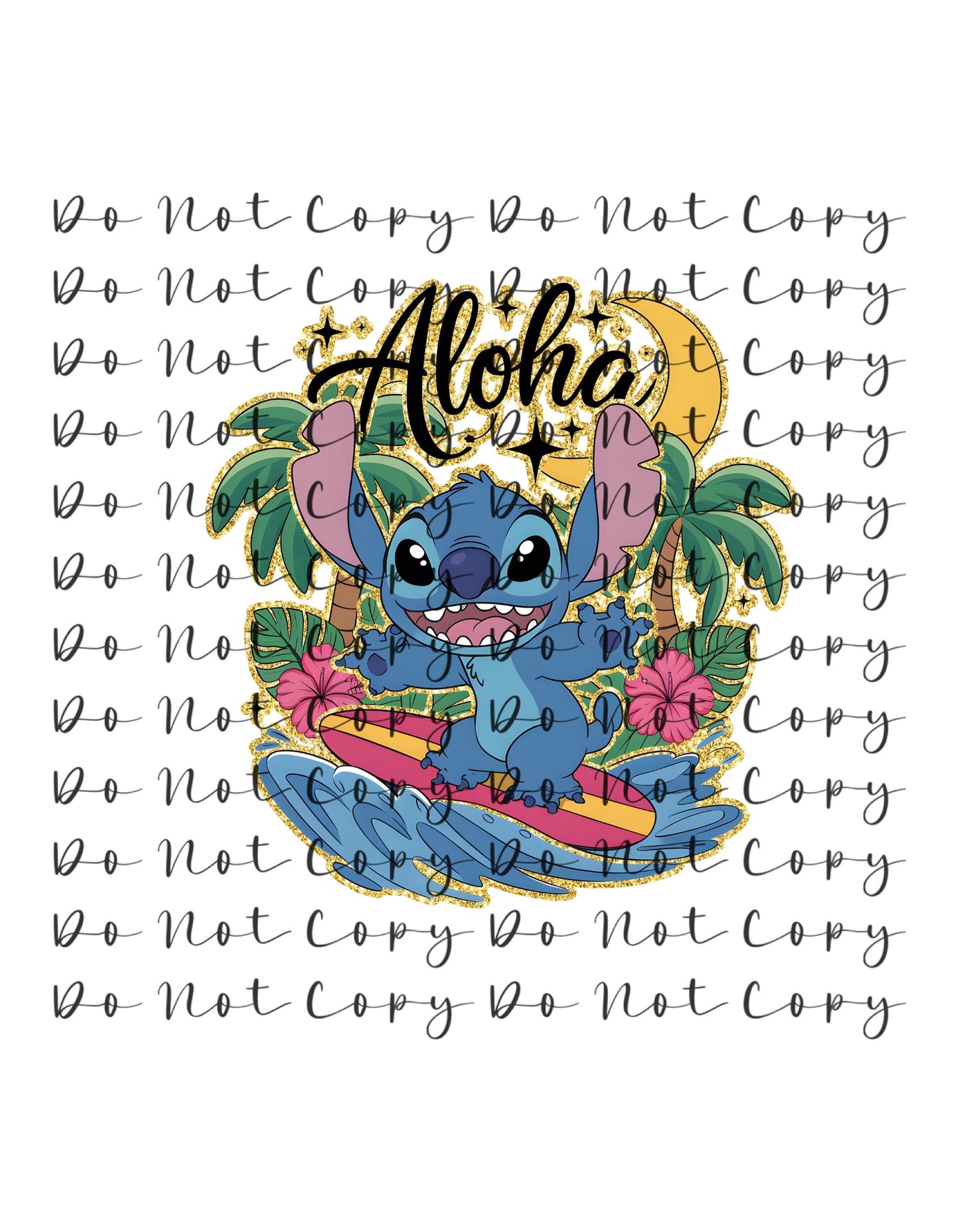 Donna Custom Aloha Heat Transfer Sublimation, Sublimation, DTF Direct to Film