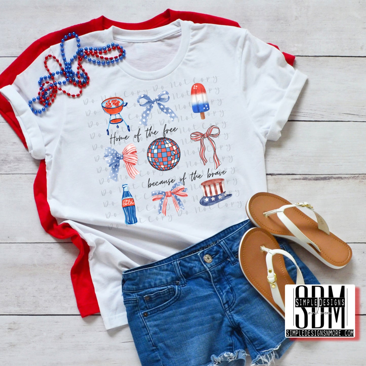 Home of Free Because of the Brave Collage Independence Day Heat Transfer Sublimation, Sublimation, DTF Direct to Film