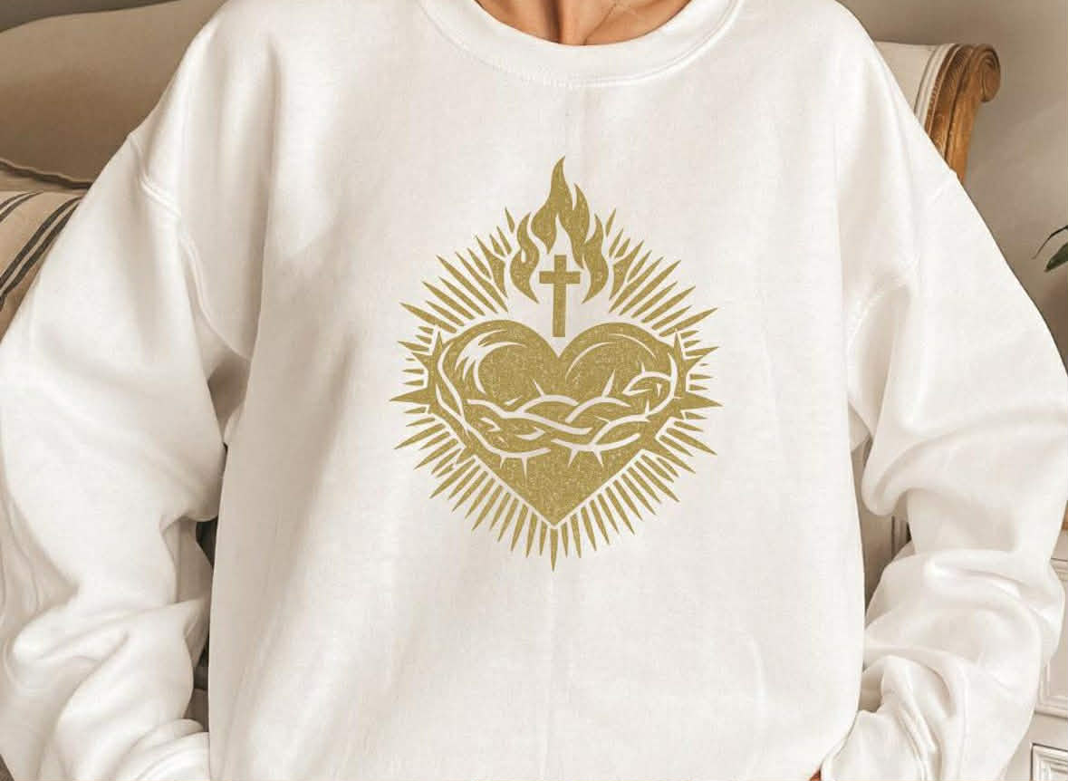 Gold Heart Custom DTF Heat Transfer,Sublimation, DTF Direct to Film