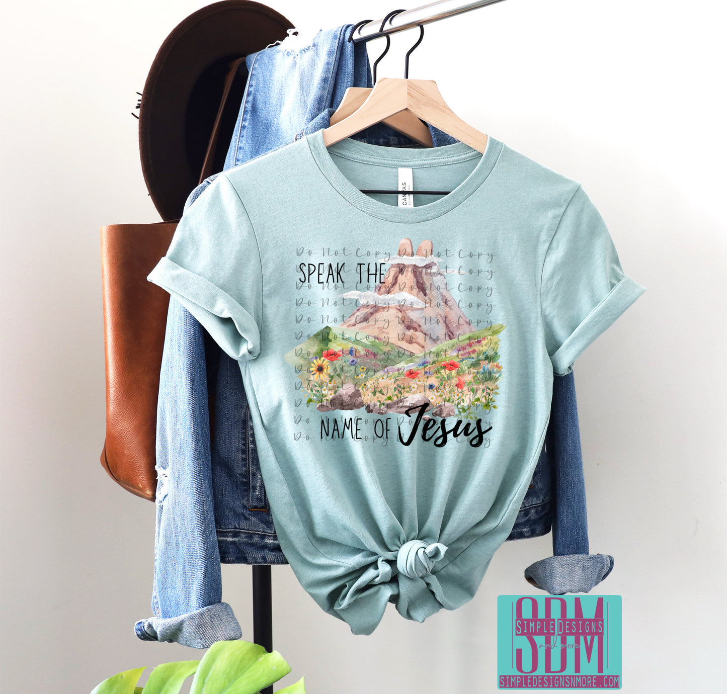 Speak the Name of Jesus Mountains Heat Transfer Sublimation, Sublimation, DTF Direct to Film