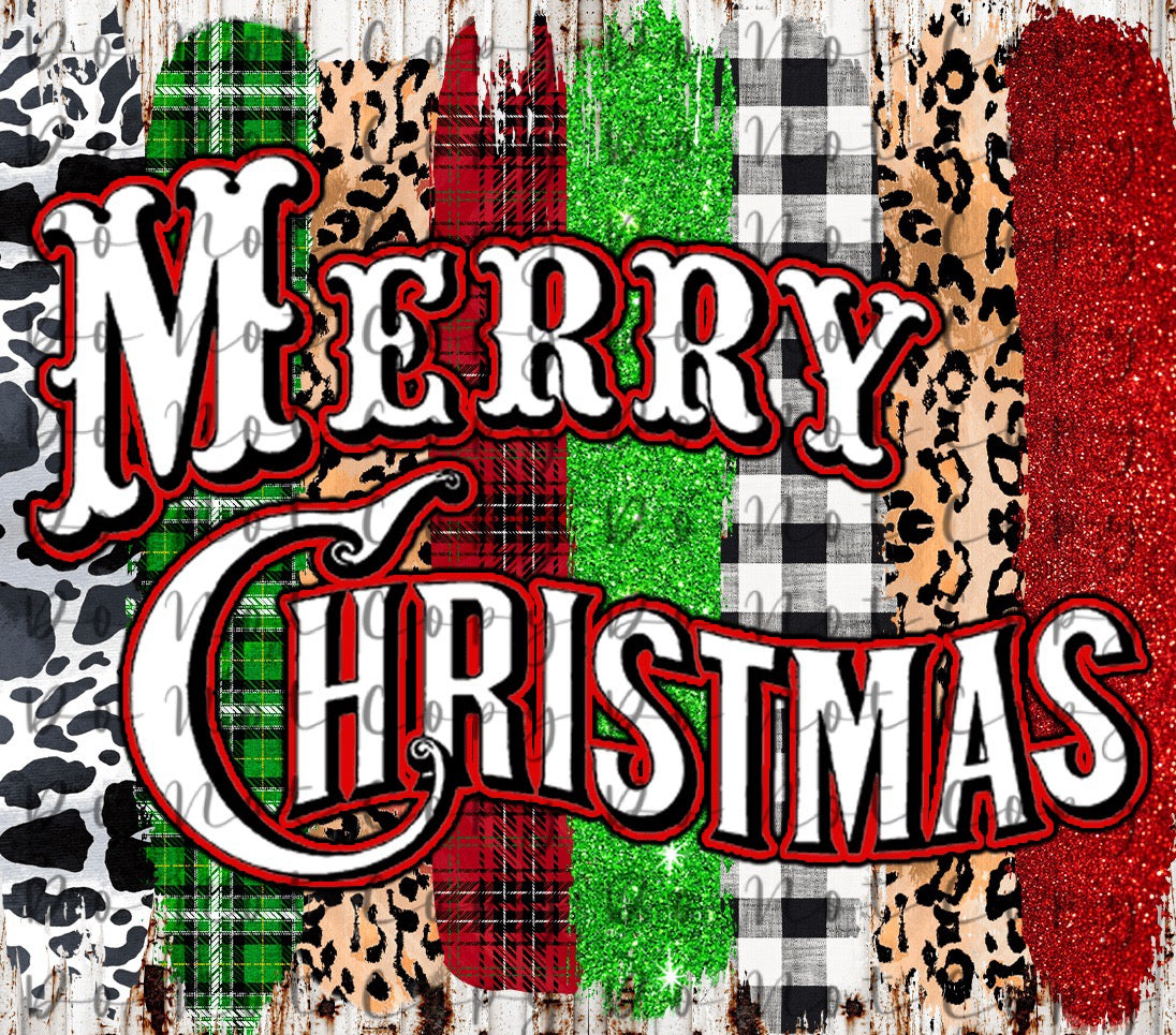 Merry Christmas 20oz Straight Tumbler Sublimation Print