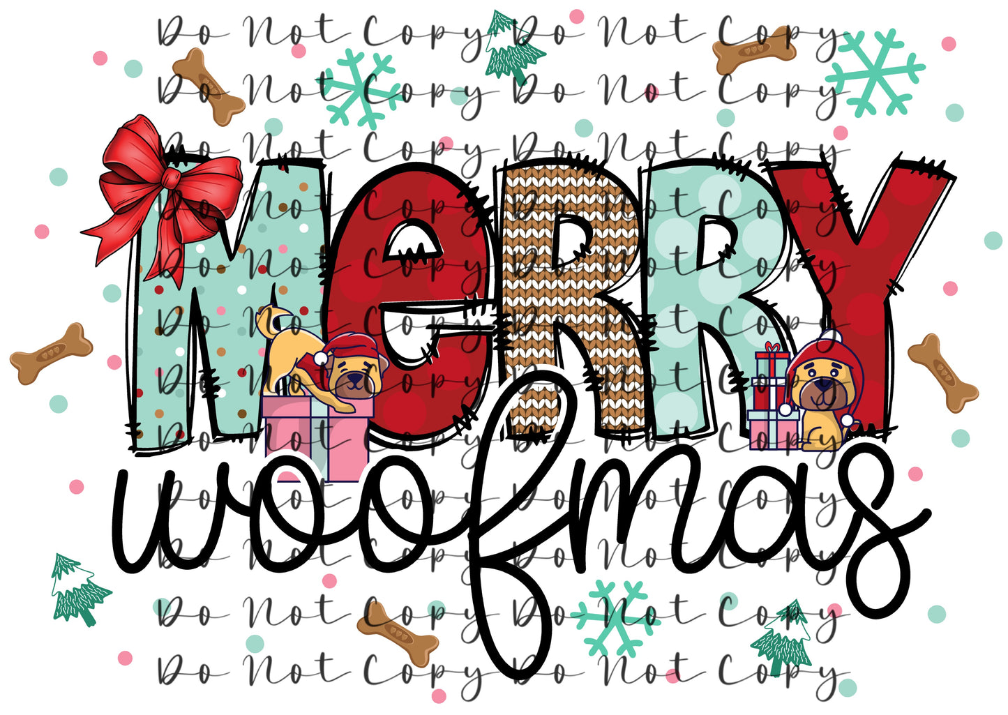 Merry Woofmas 20oz Straight Tumbler Sublimation Print