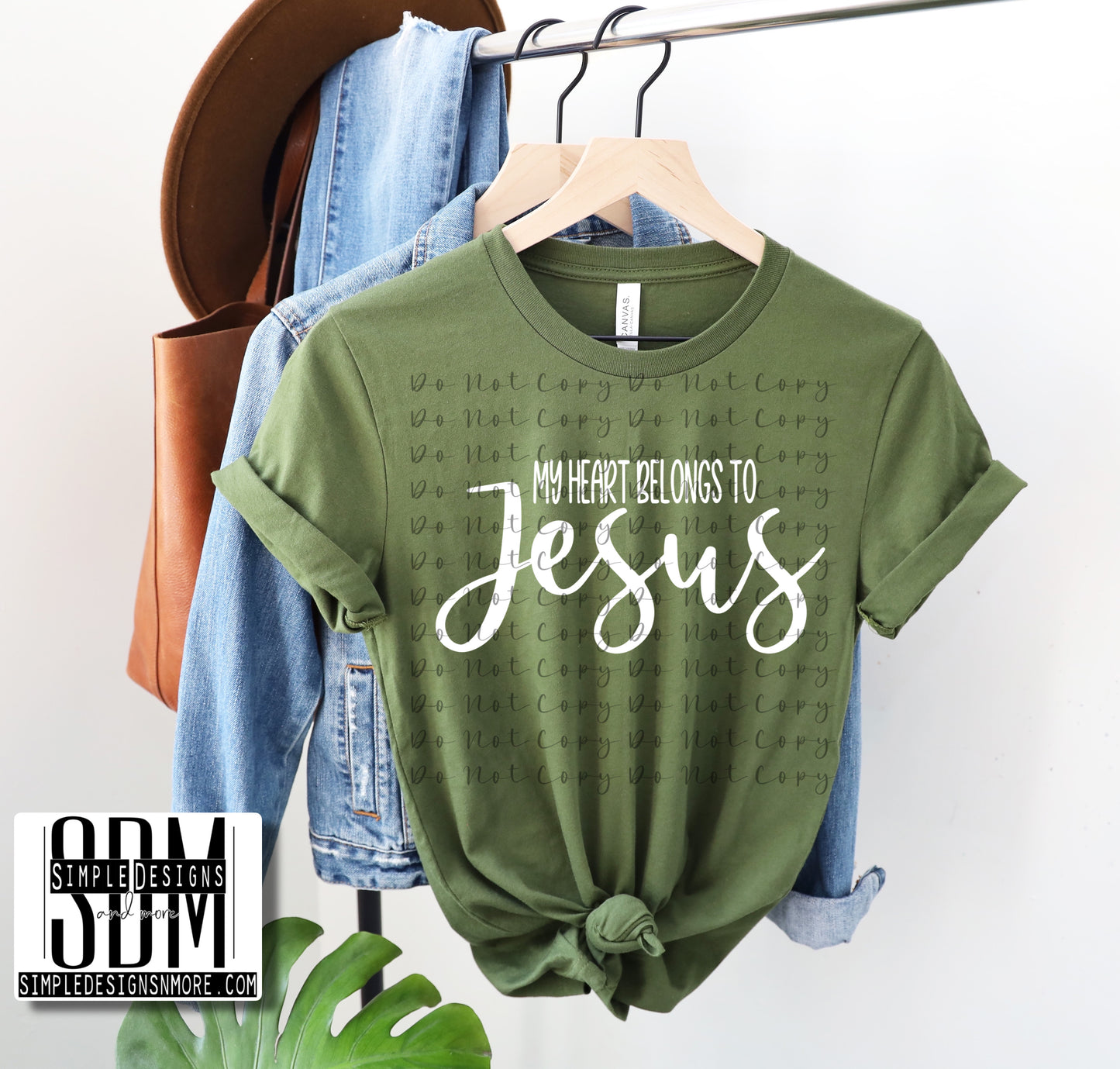 My Heart Belongs to Jesus (White) DTF Direct to Film Heat Transfer