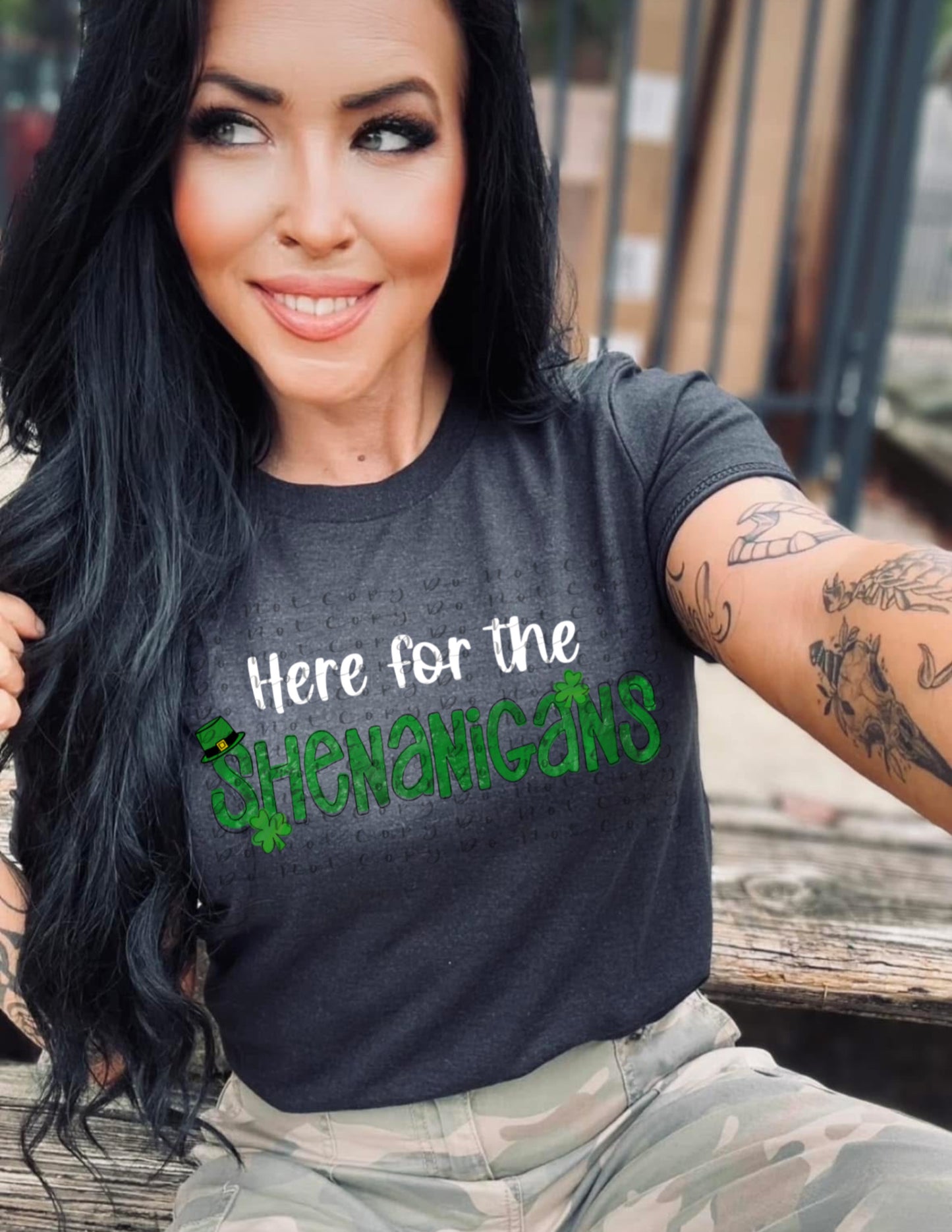 Here for the Shenanigans Custom, Sublimation, DTF Direct to Film Heat Transfer