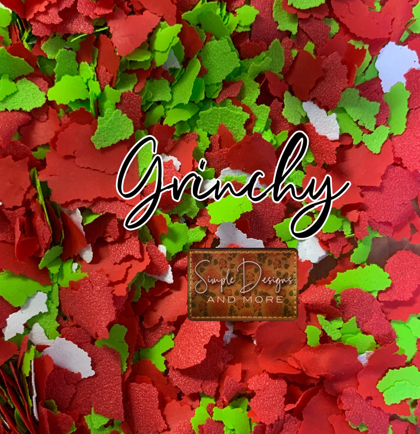 Grinchy Screen Print Confetti, T-shirt Sprinkles, Garment Sprinkles, Shirt Decoration