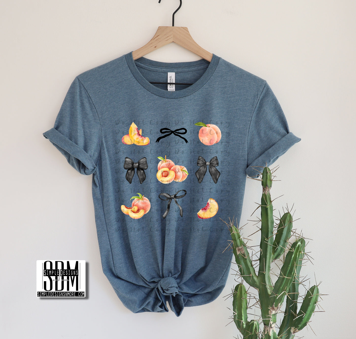 Peaches and Bows Fruit Collage Heat Transfers, Sublimation, DTF Direct to Film Heat Transfer