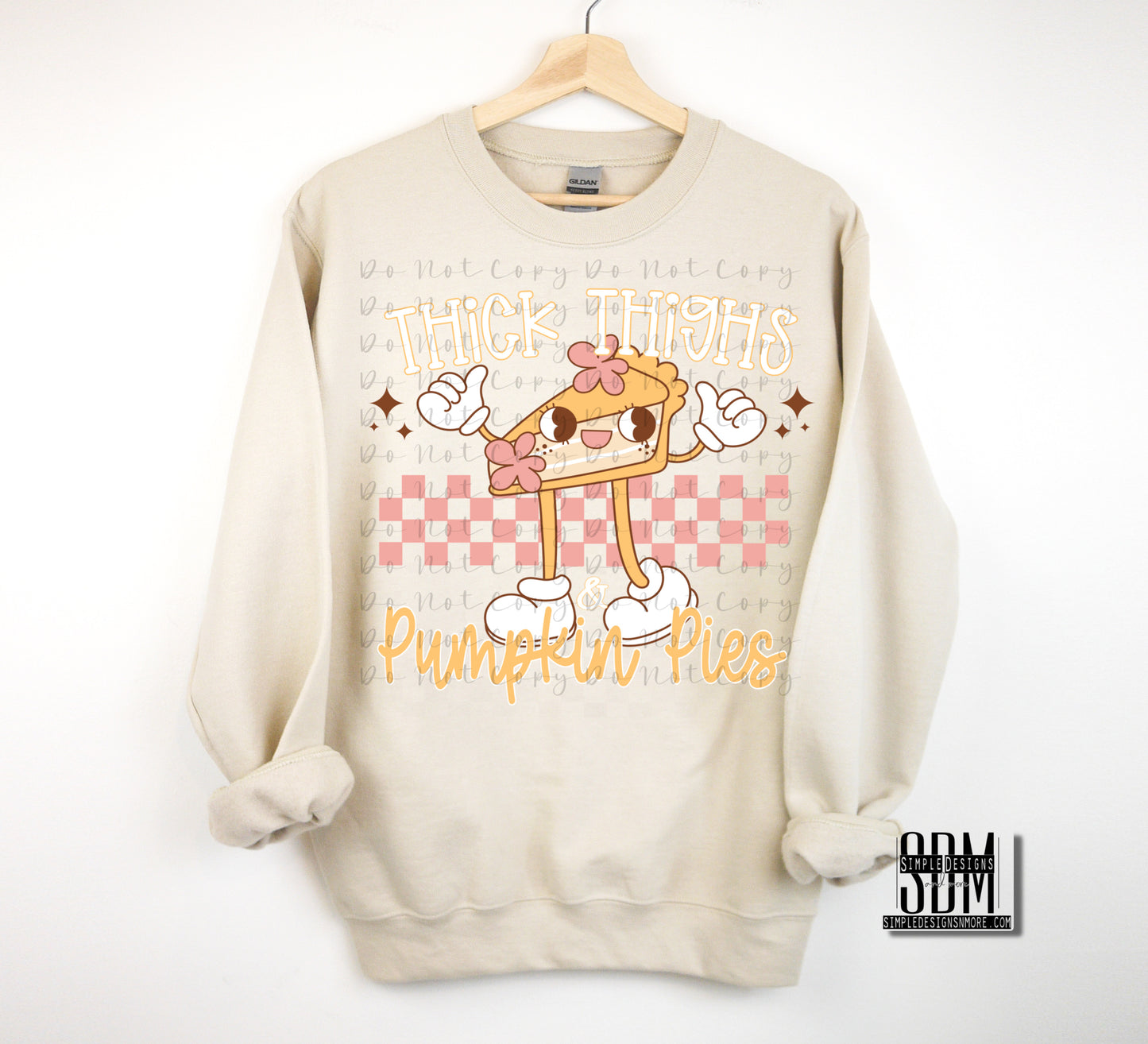 Thick Thighs and Pumpkin Pies DTF Direct to Film Heat Transfer, Sublimation Heat Transfer