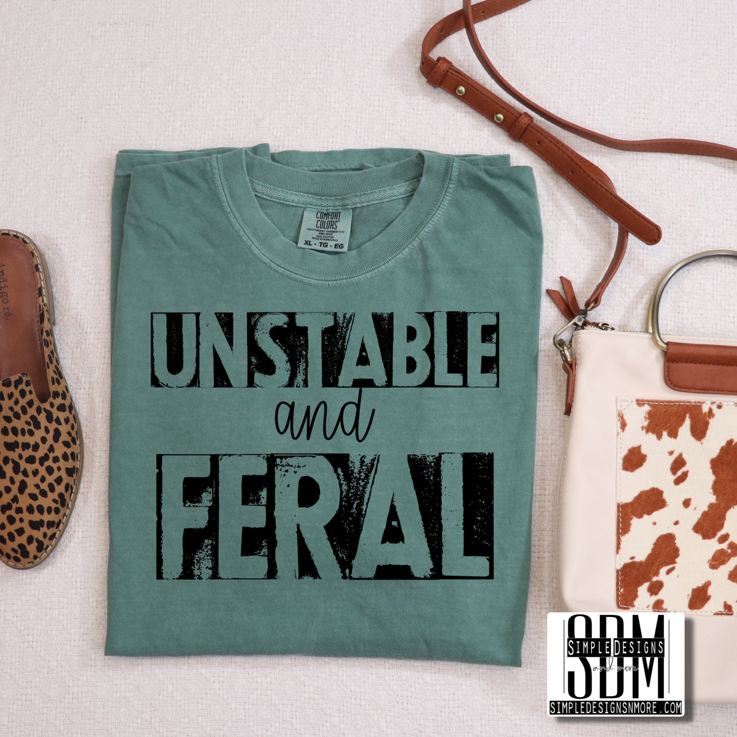 Unstable and Feral (Black) Heat Transfer Sublimation, Sublimation, DTF Direct to Film