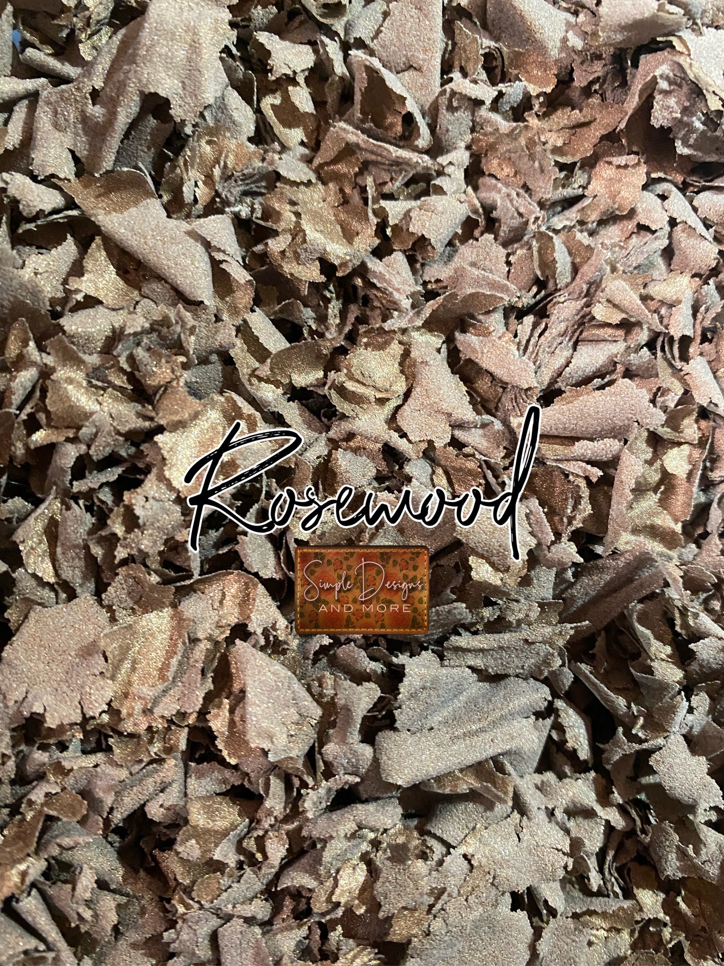 Rosewood Metallic Screen Print Confetti, T-shirt Sprinkles, Garment Sprinkles, Shirt Decoration