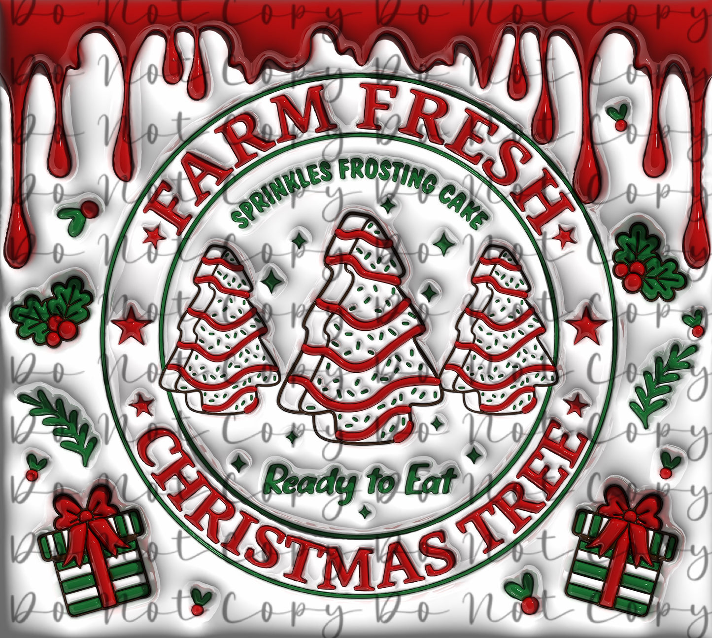 Farm Fresh Christmas 20oz Straight Tumbler Sublimation Print