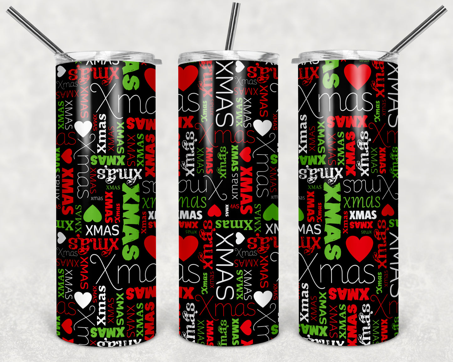 Xmas 20oz Straight Tumbler Sublimation Print